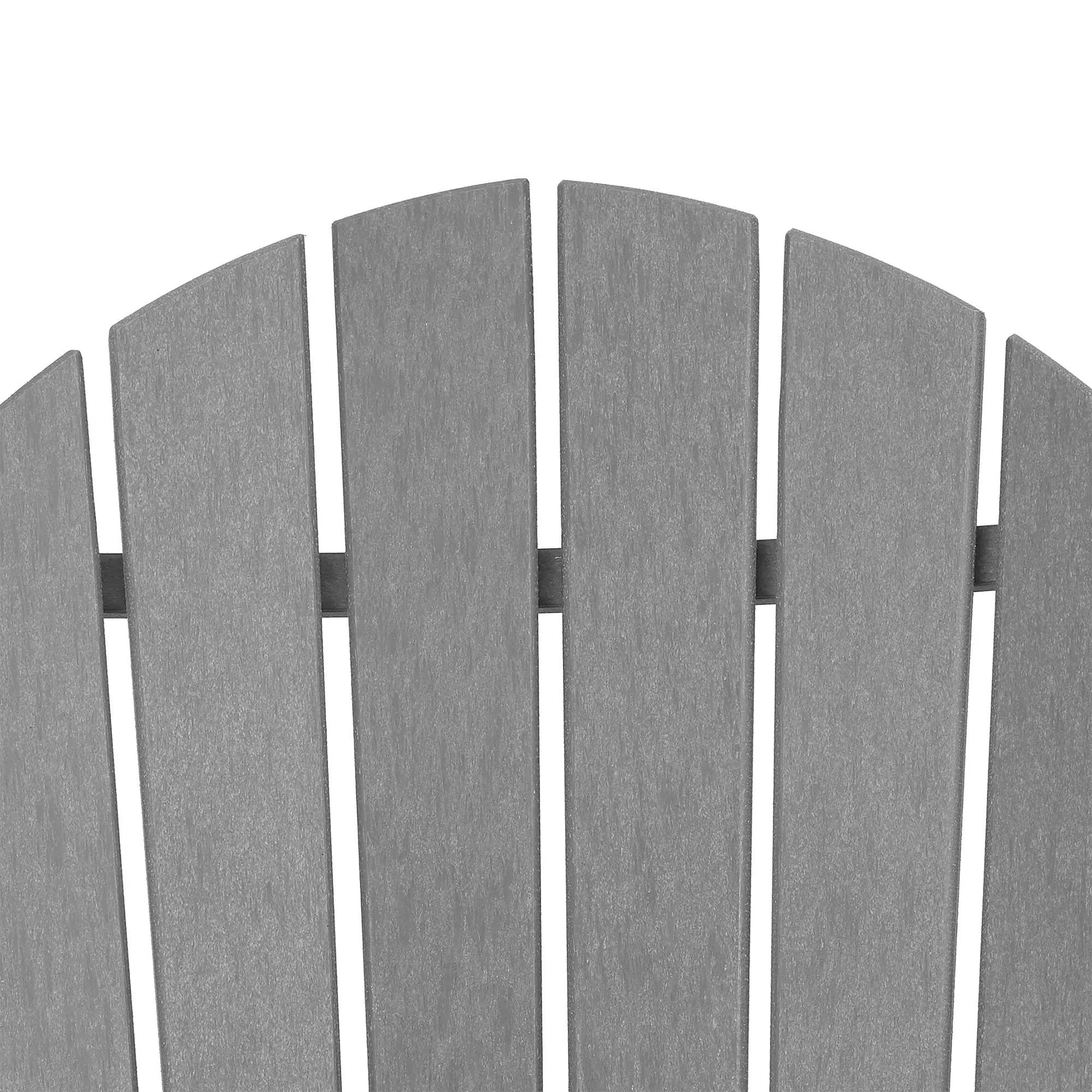 Edyo Living HDPE Plastic All Weather Outdoor Patio Lawn Adirondack Chair, Gray - Image 5