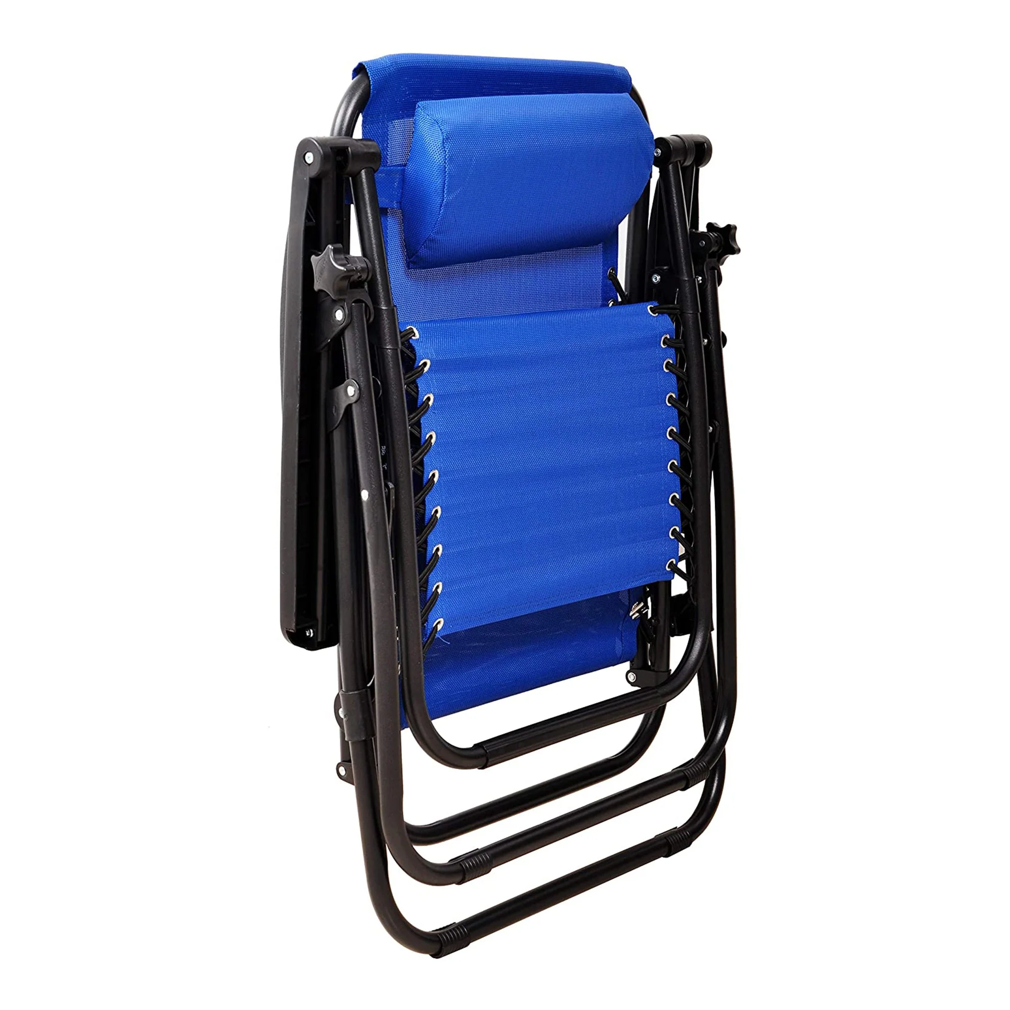 Elevon Adjustable Outdoor Zero Gravity Recliner Lounge Chair, Blue, Set of 2 - Image 5