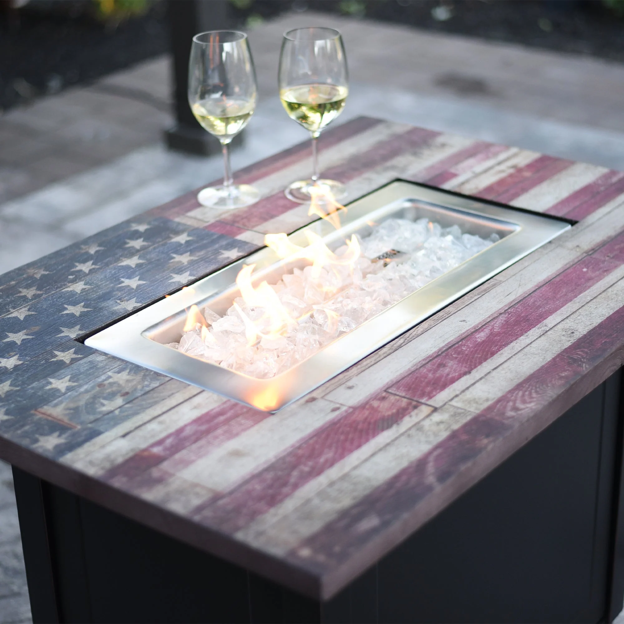 Endless Summer The Americana 40,000 BTU LP Gas Fire Pit w/ American Flag - Image 8