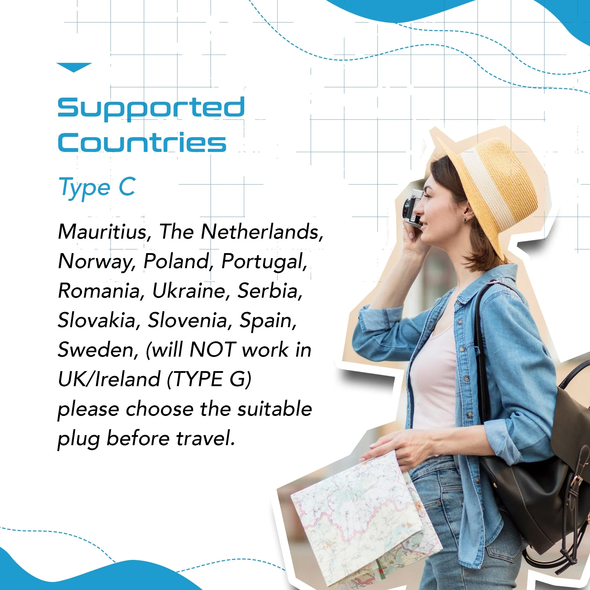 European Travel Plug Adapter - 4 in 1 - Ultra Compact - Light Weight (PT-9C) - Image 9