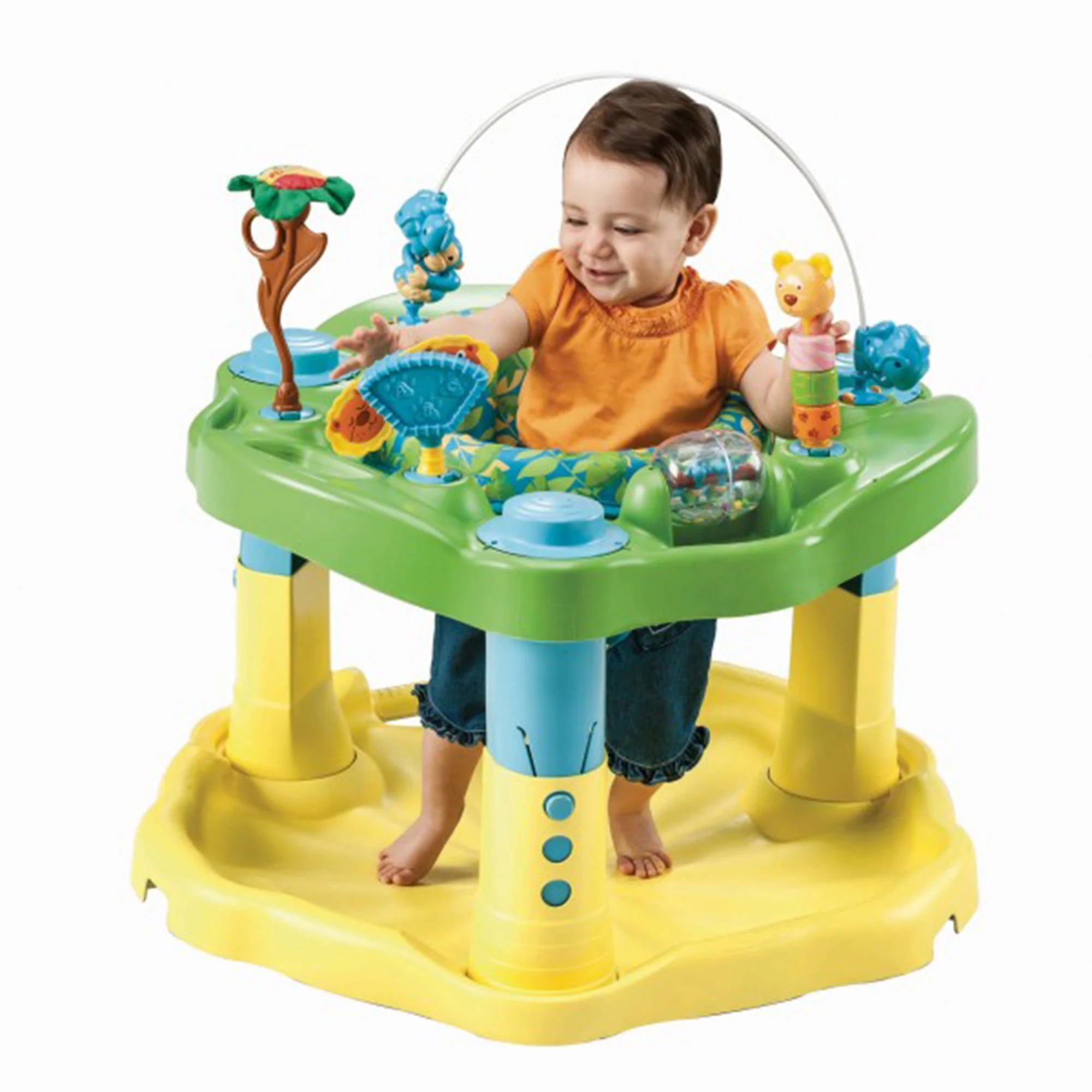 Evenflo ExerSaucer Zoo Friends Bouncing Activity Saucer with Full Seat Cushion - Image 11