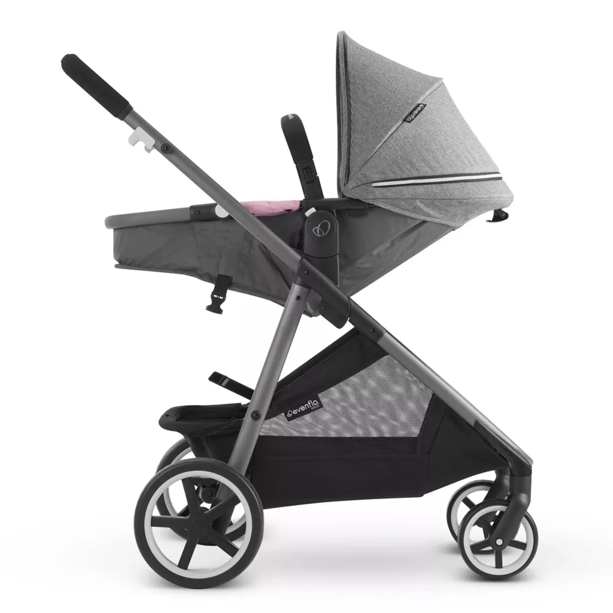 Evenflo Gold Shyft Travel System Set with SecureMax Infant Car Seat, Opal Pink - Image 2