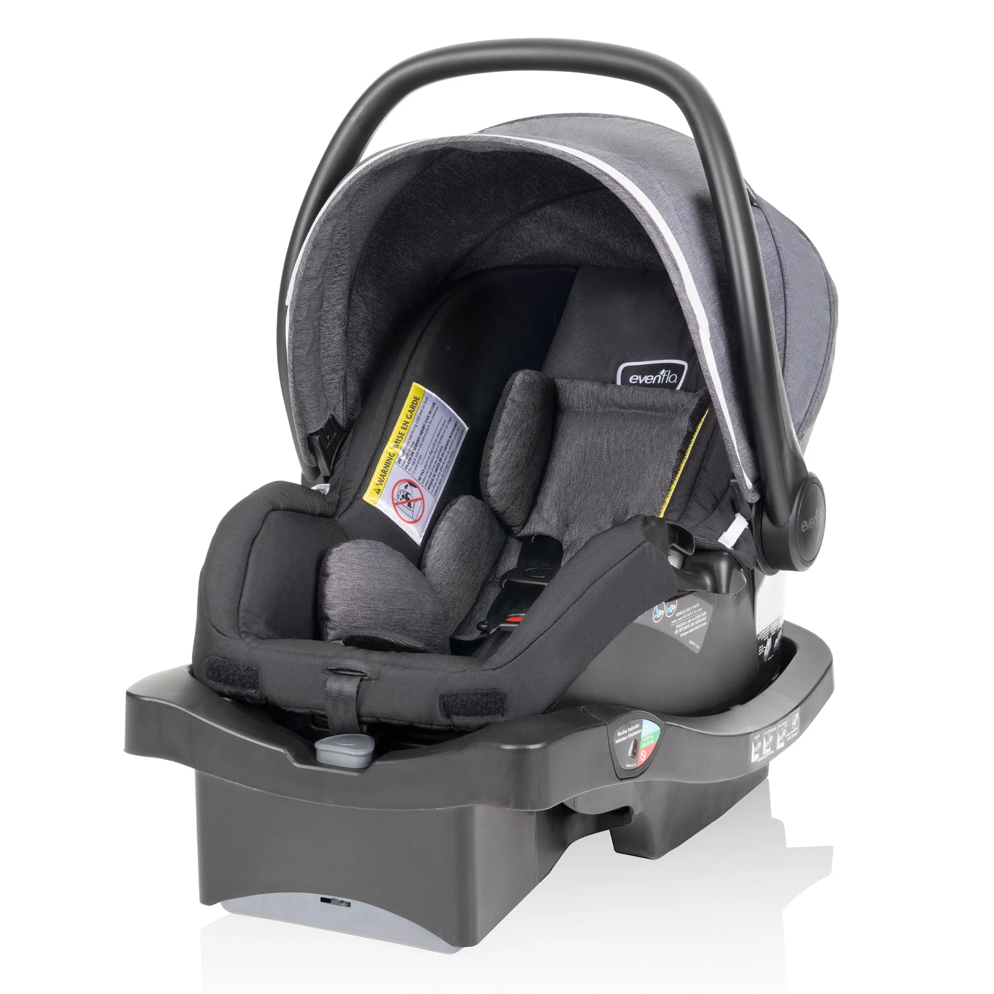 Evenflo Pivot Vizor Travel System with LiteMax Infant Car Seat, Chasse Black - Image 5