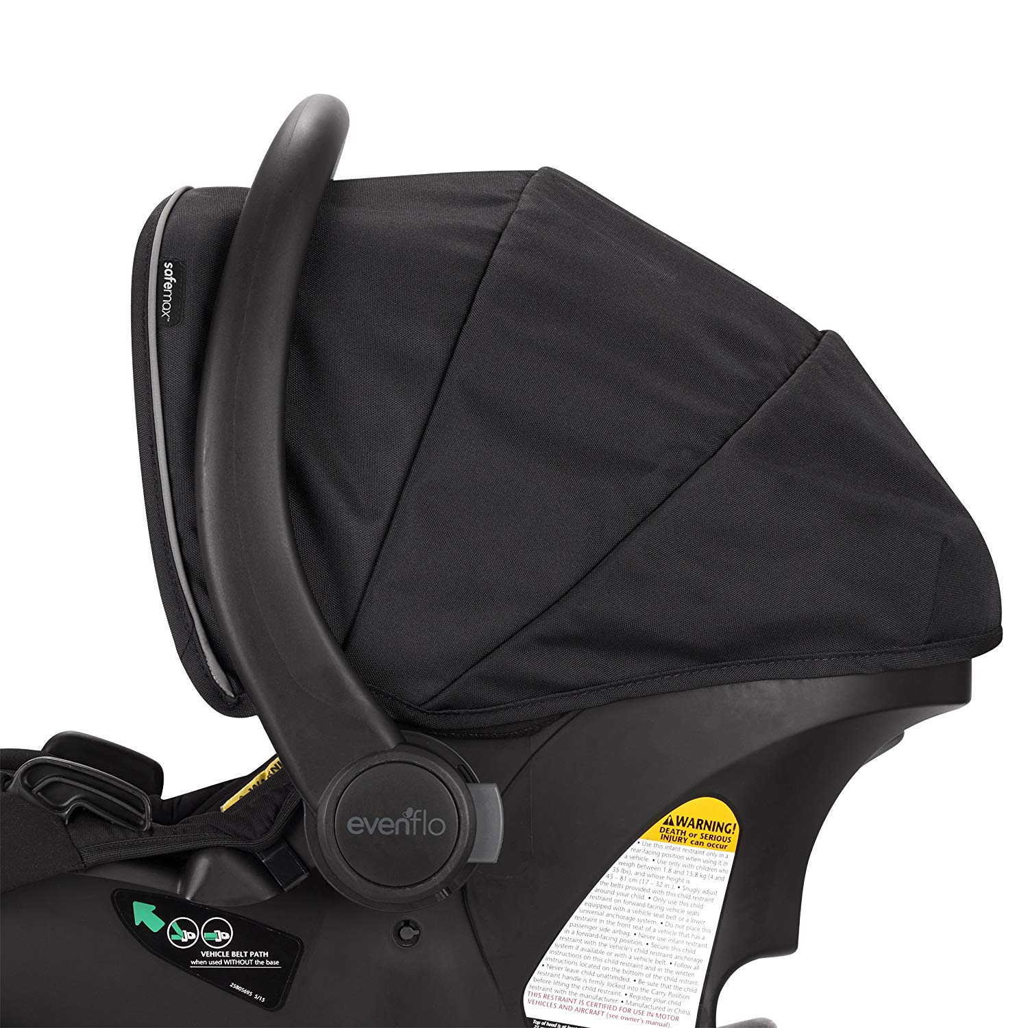 Evenflo Pivot Xpand Baby Stroller & SafeMax Infant Car Seat Travel System, Black - Image 3