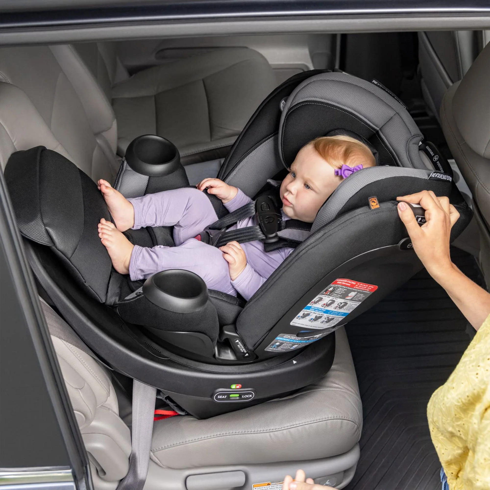 Evenflo Revolve360 Extend Rotational Convertible Child Car Seat, Rockland Green - Image 11