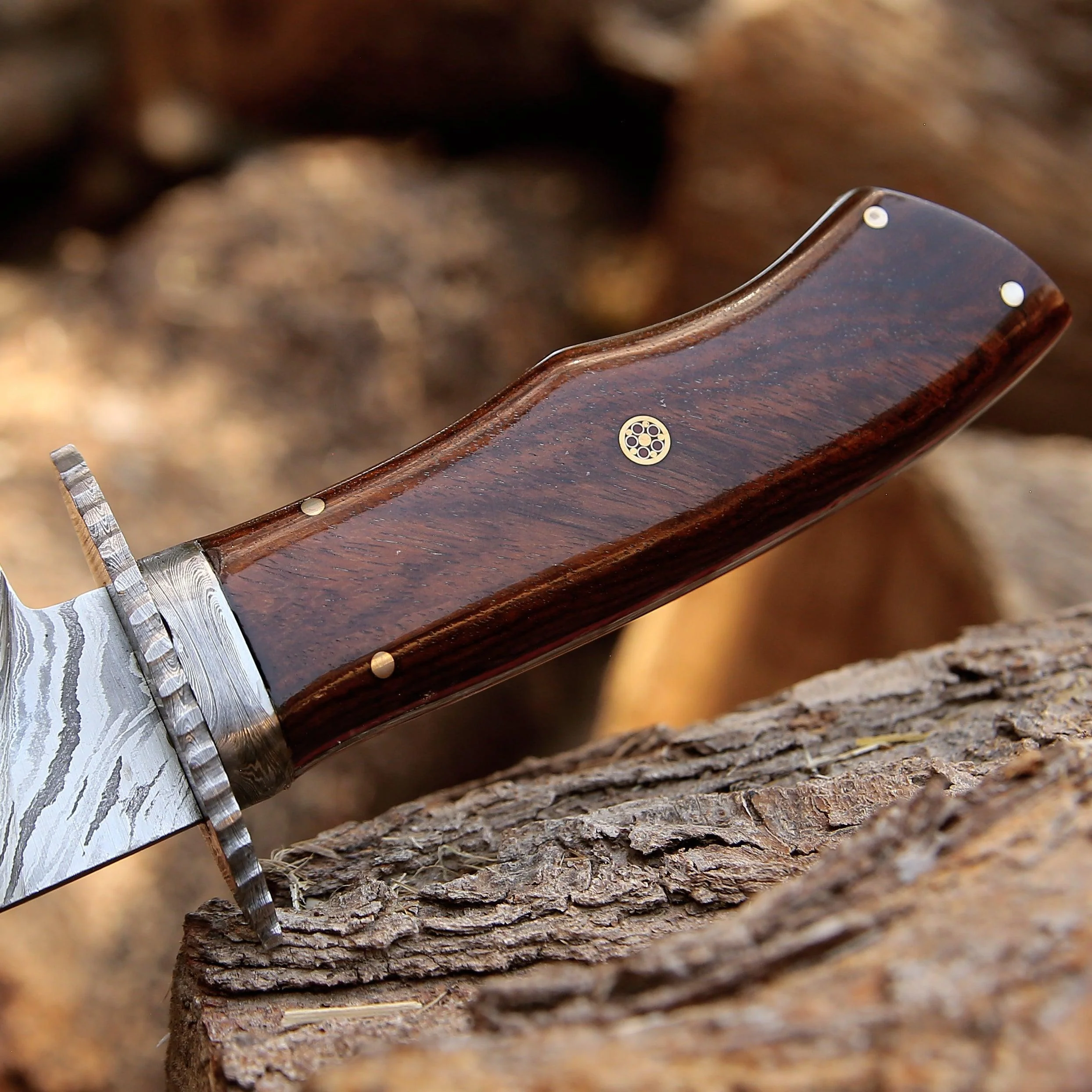 Excelsior Hunting Knife with Exotic Rosewood Handle - Image 4