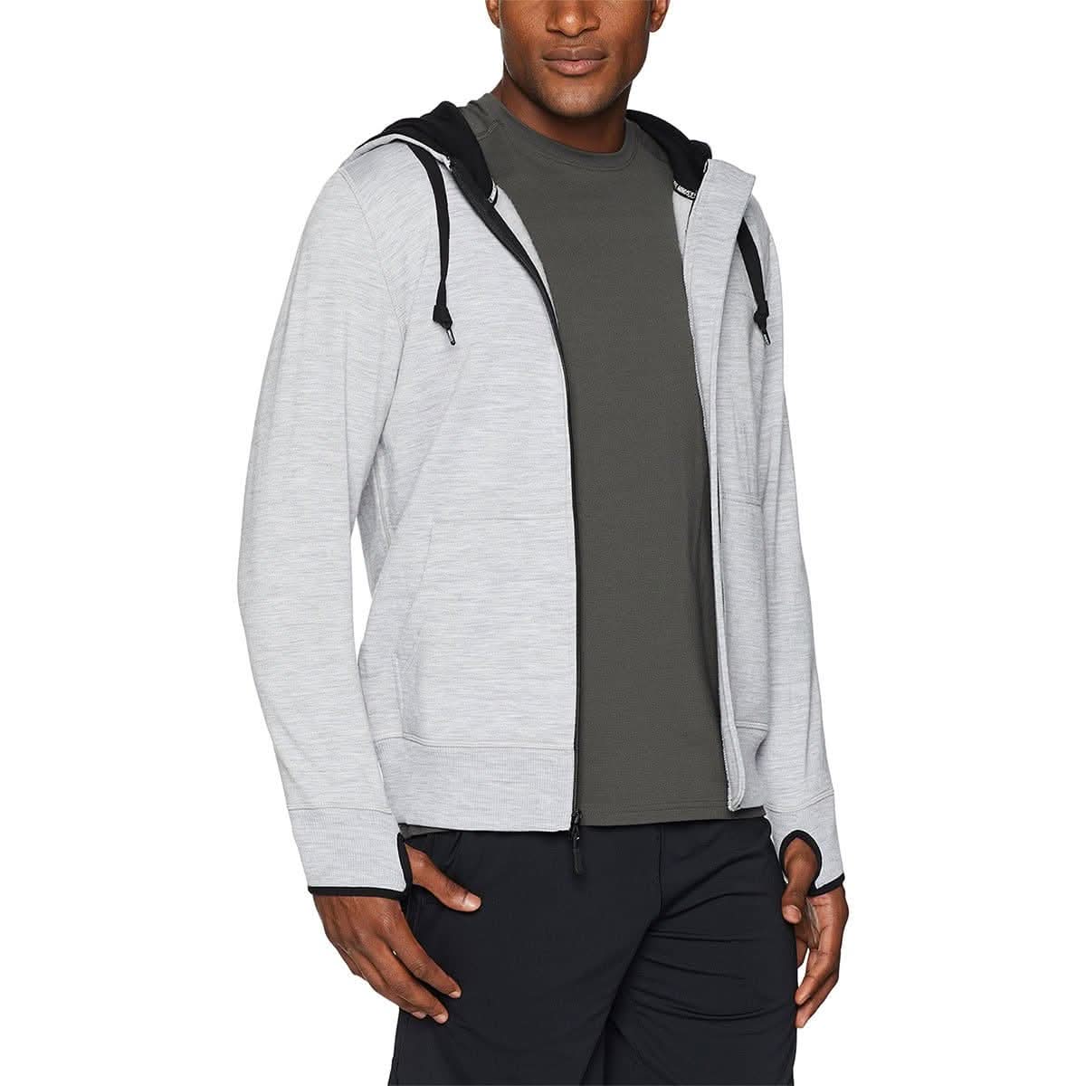 Men's Brushed Merino Wool Full-Zip Hoodie - Heavyweight - Image 8