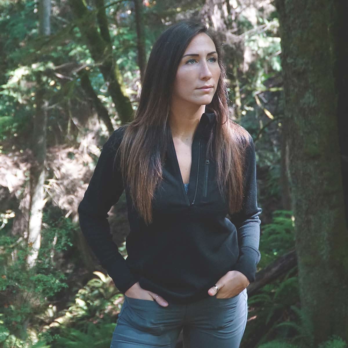 Women's Heavyweight Wool 1/4 Zip Top - 100% Merino Wool - Image 5