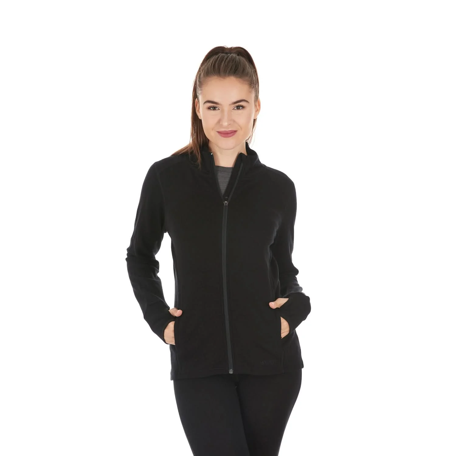 Women's Heavyweight Wool Full-Zip Sweater Top - 100% Merino Wool - Image 10