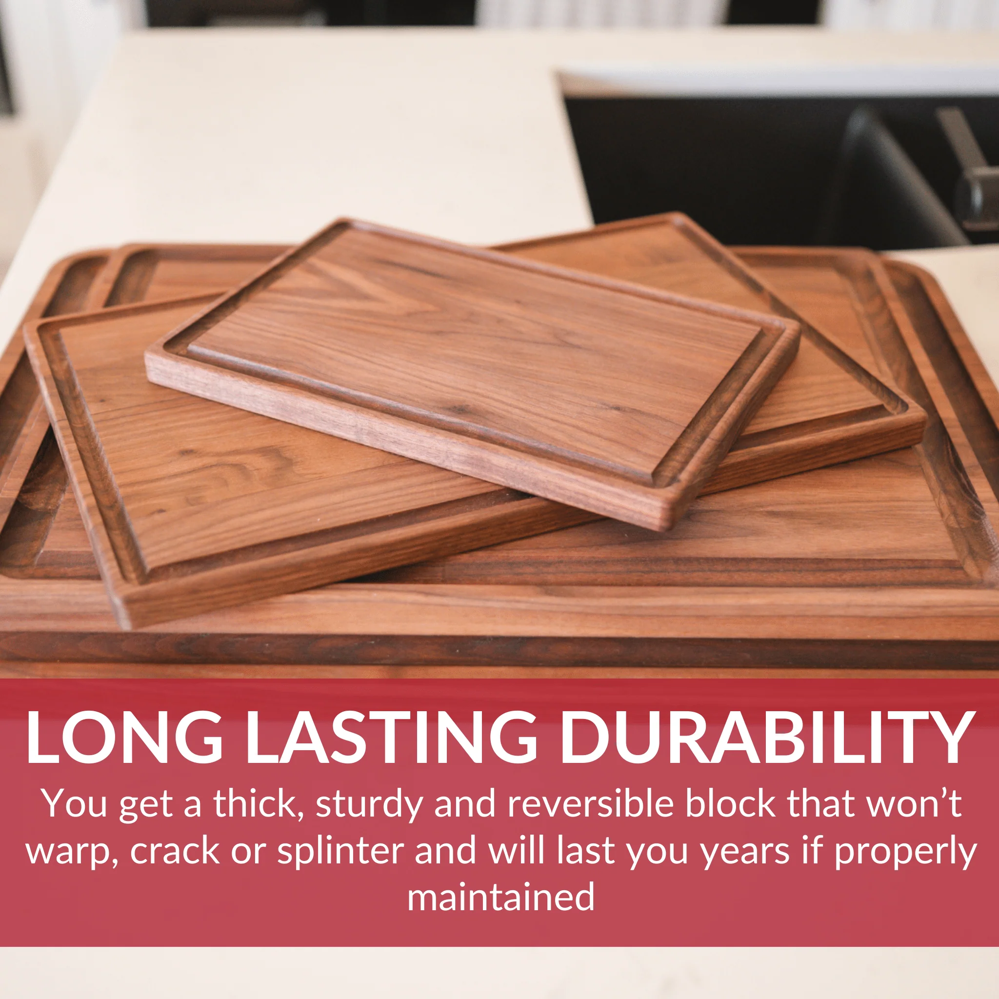 Extra Large Walnut Wood Cutting Board - Image 6
