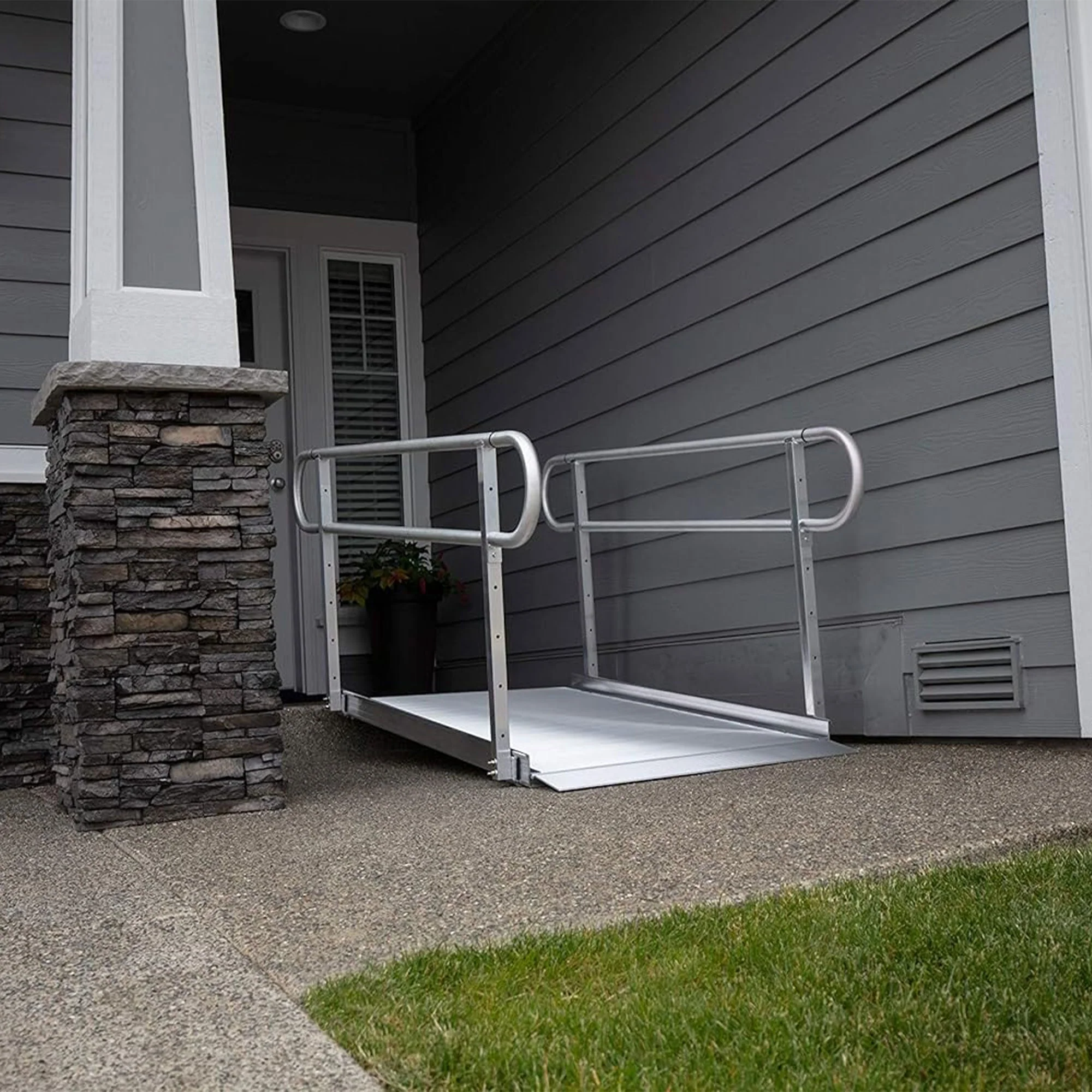 EZ-ACCESS GATEWAY 3G 6 Foot Aluminum Portable Wheelchair Ramp w/2 Line Handrails - Image 9