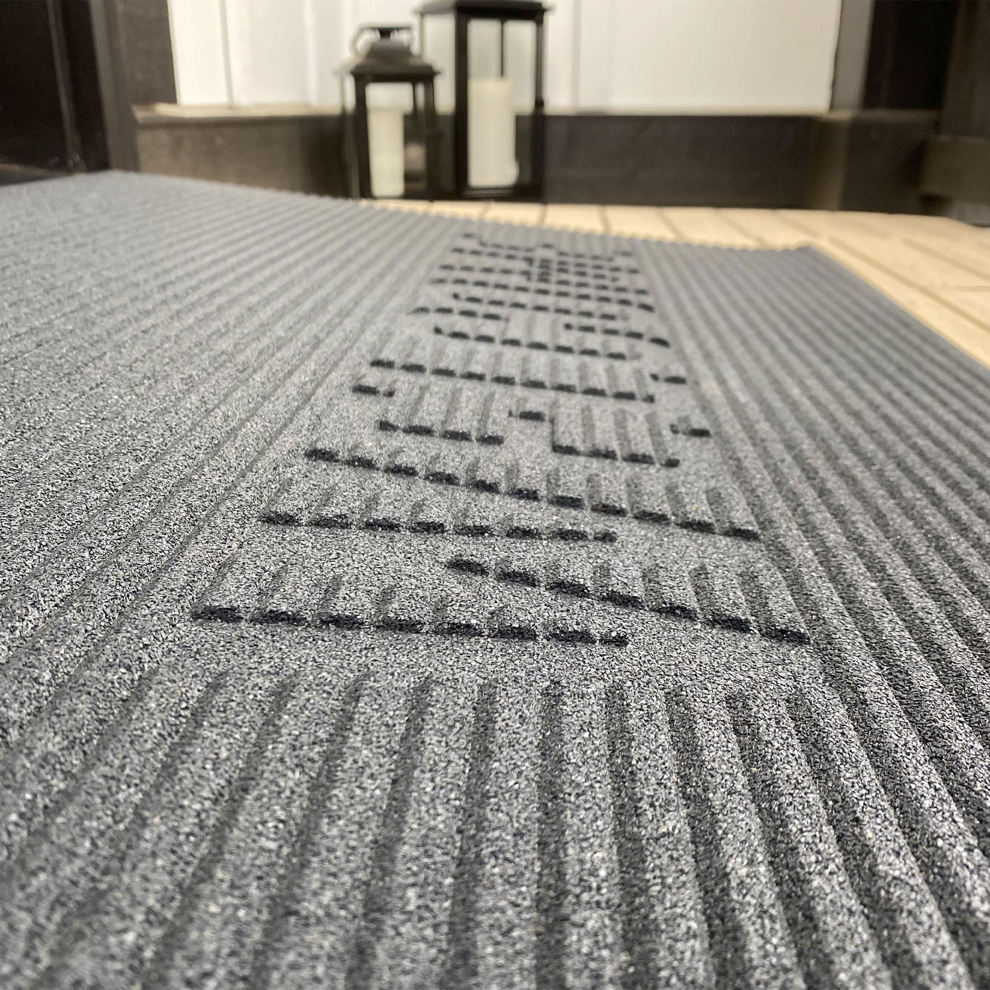 EZ-ACCESS TRANSITIONS 1.5" Non Slip Rectangular Rubber Angled Entry Mat, Black - Image 10