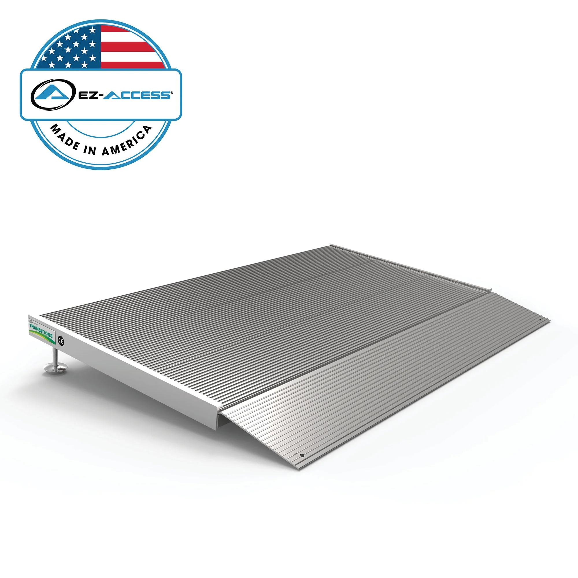 EZ-ACCESS TRANSITIONS 24” Portable Self Supporting Aluminum Angled Entry Ramp - Image 2