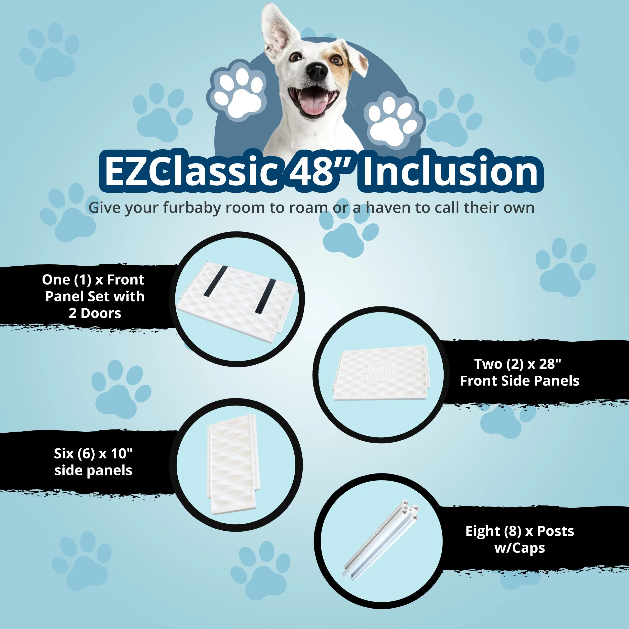EZwhelp EZclassic 48 Inches Add On Room with Front Panel Set and Doors, White - Image 3