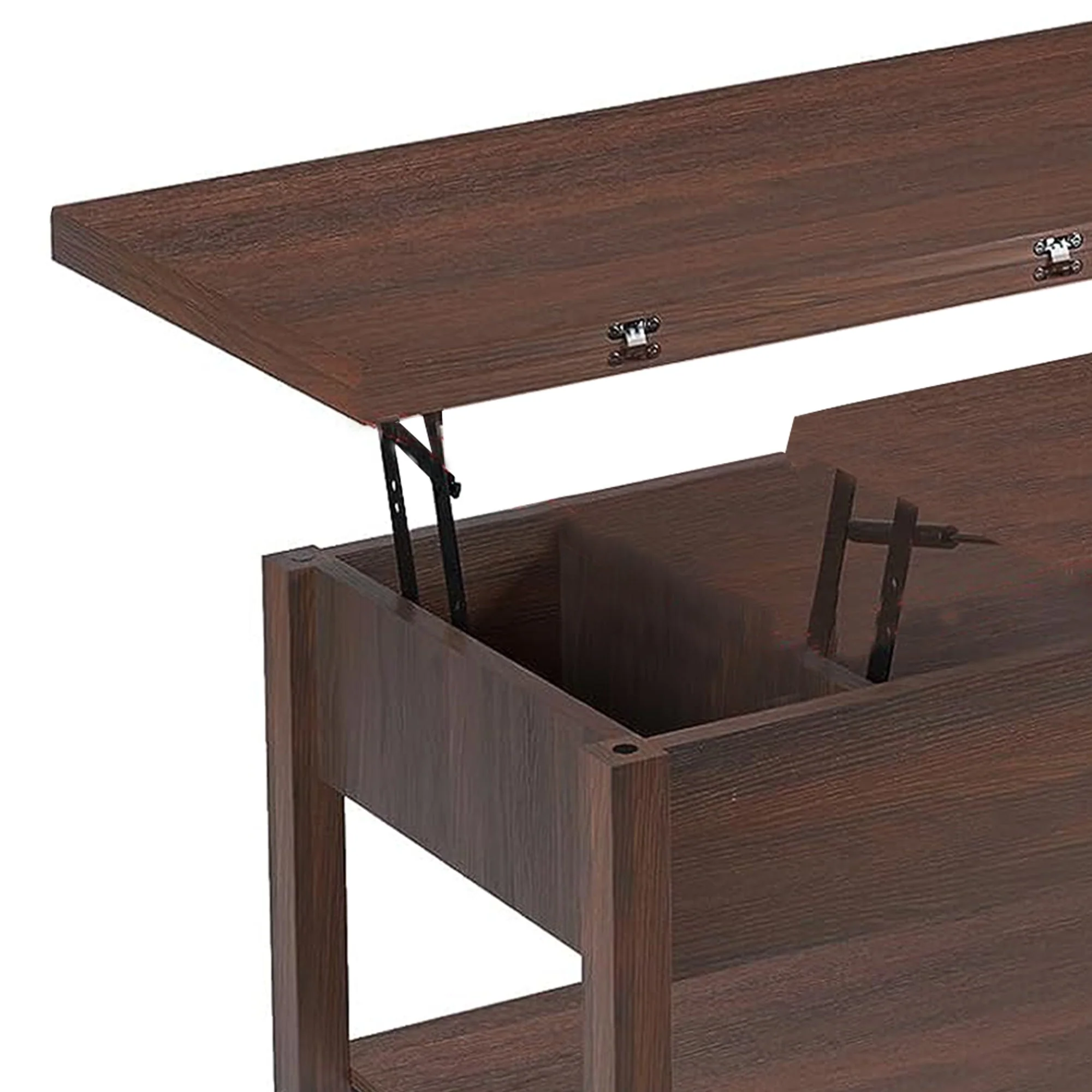 FABATO 4 in 1 Multi-Function Convertible Coffee Table with Storage, Espresso - Image 2