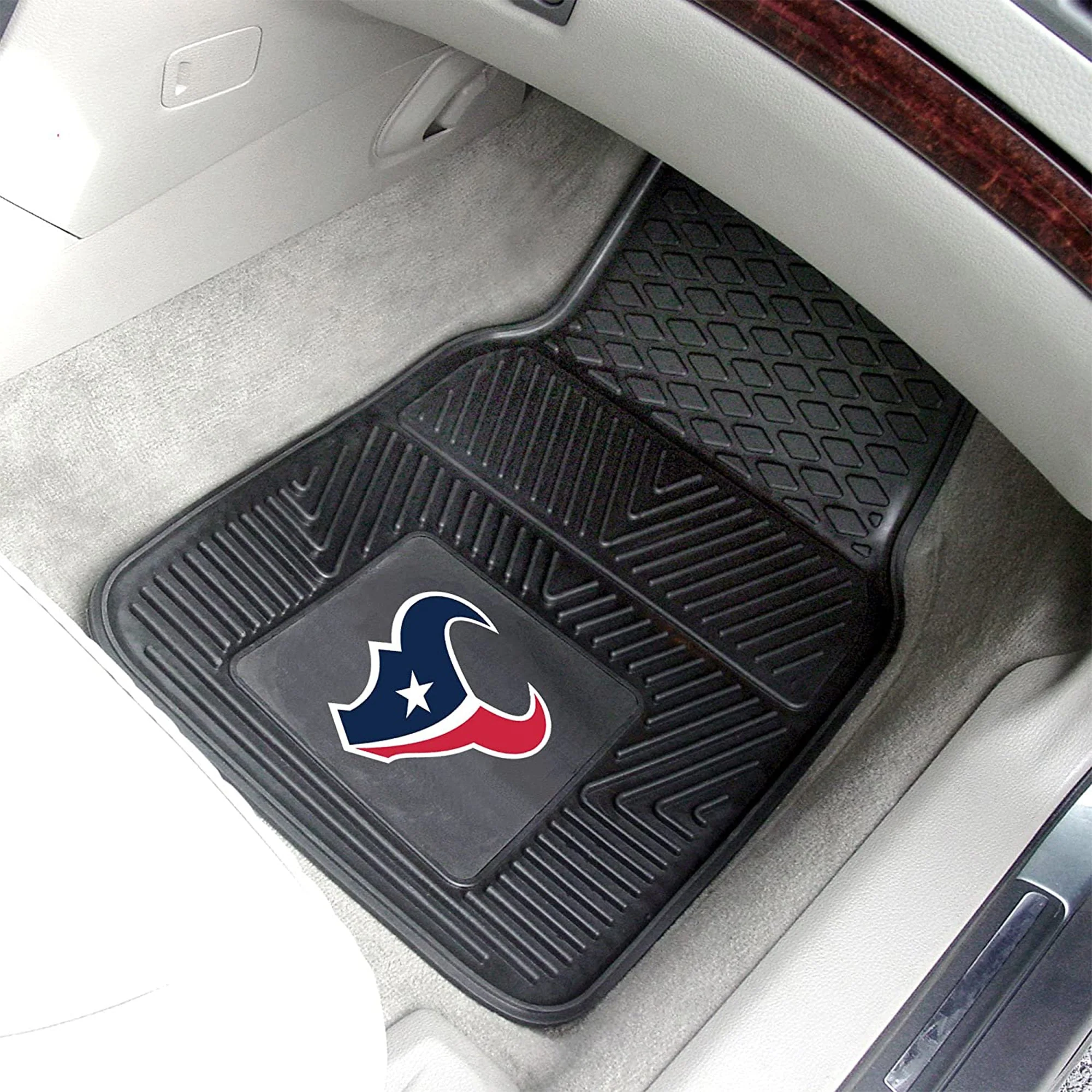Fanmats 27 x 17 Inch Vinyl Front Row Car Floor Mat 2 Piece Set, Houston Texans - Image 7