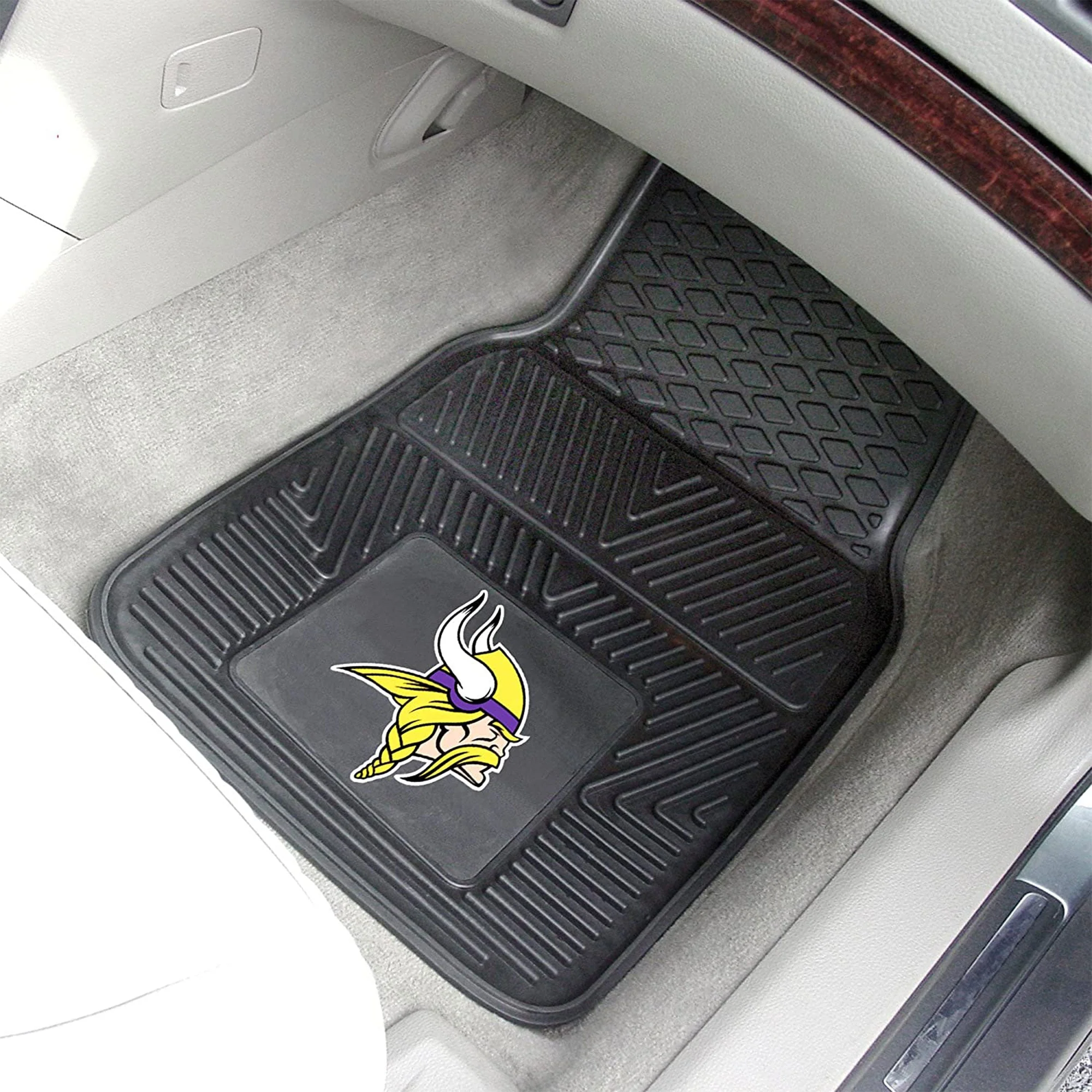 Fanmats 27 x 17" Vinyl Front Row Car Floor Mat 2 Piece Set, Minnesota Vikings - Image 7