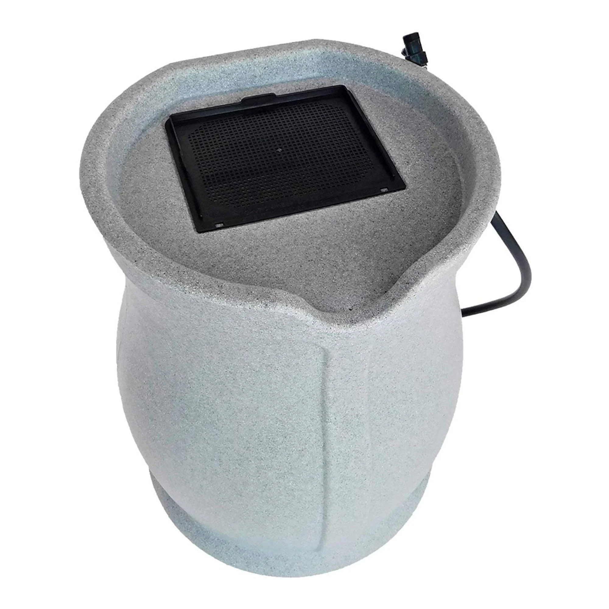 FCMP Outdoor Catalina 45 Gallon Water Outdoor Rain Catcher Barrel, Light Granite - Image 10