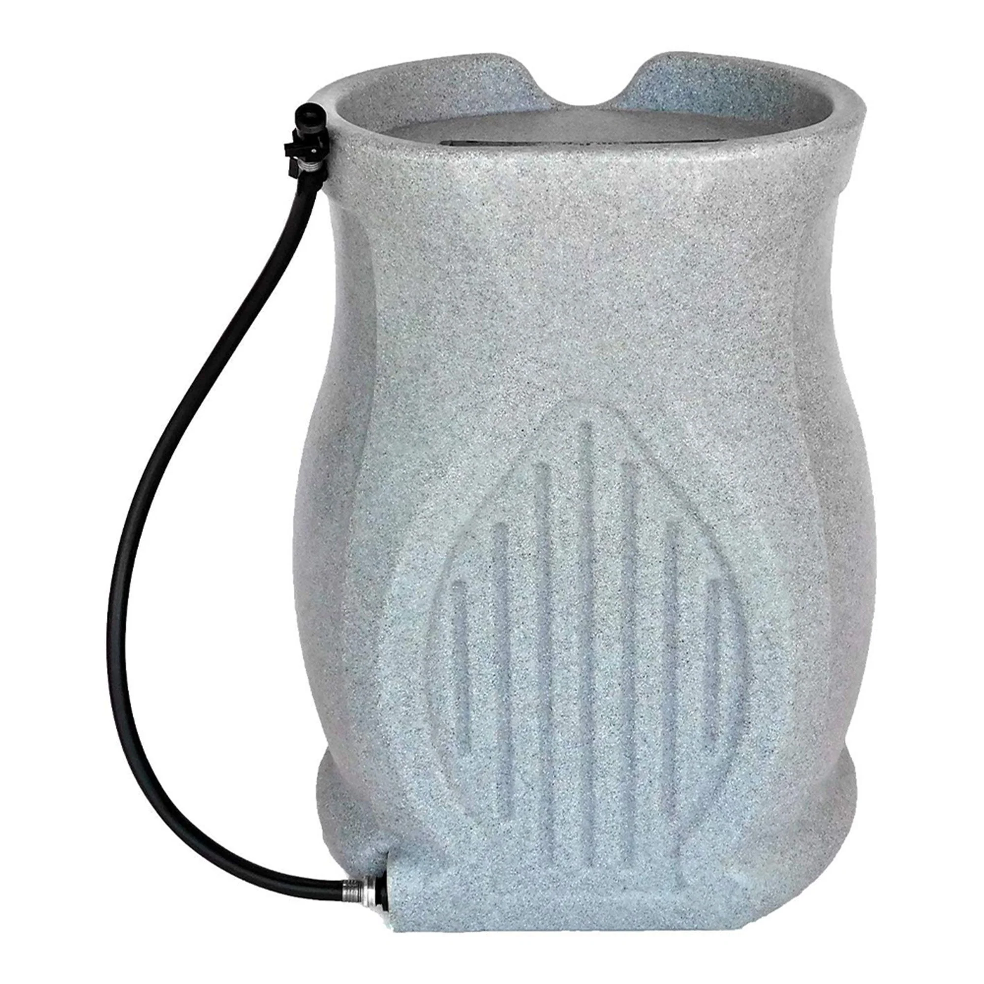 FCMP Outdoor Catalina 45 Gallon Water Outdoor Rain Catcher Barrel, Light Granite - Image 8