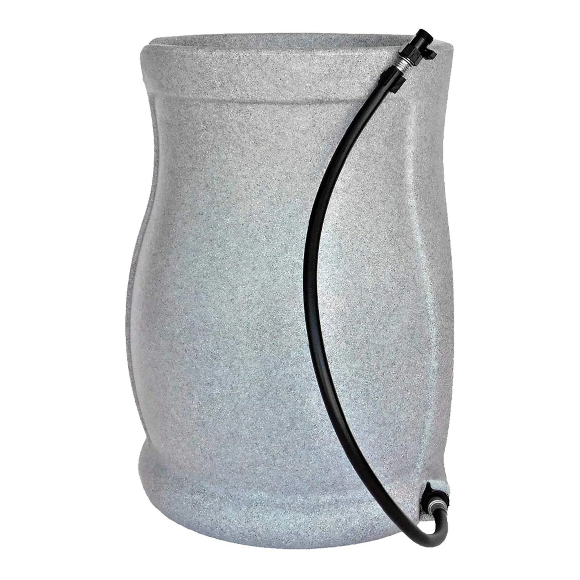 FCMP Outdoor Catalina 45 Gallon Water Outdoor Rain Catcher Barrel, Light Granite - Image 9