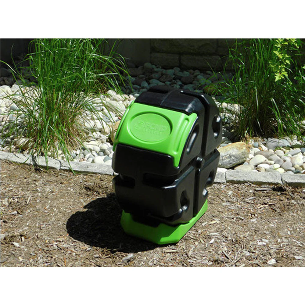 FCMP Outdoor Half Size 19 Gallon Rolling Composter Tumbler Bin, Green (2 Pack) - Image 8