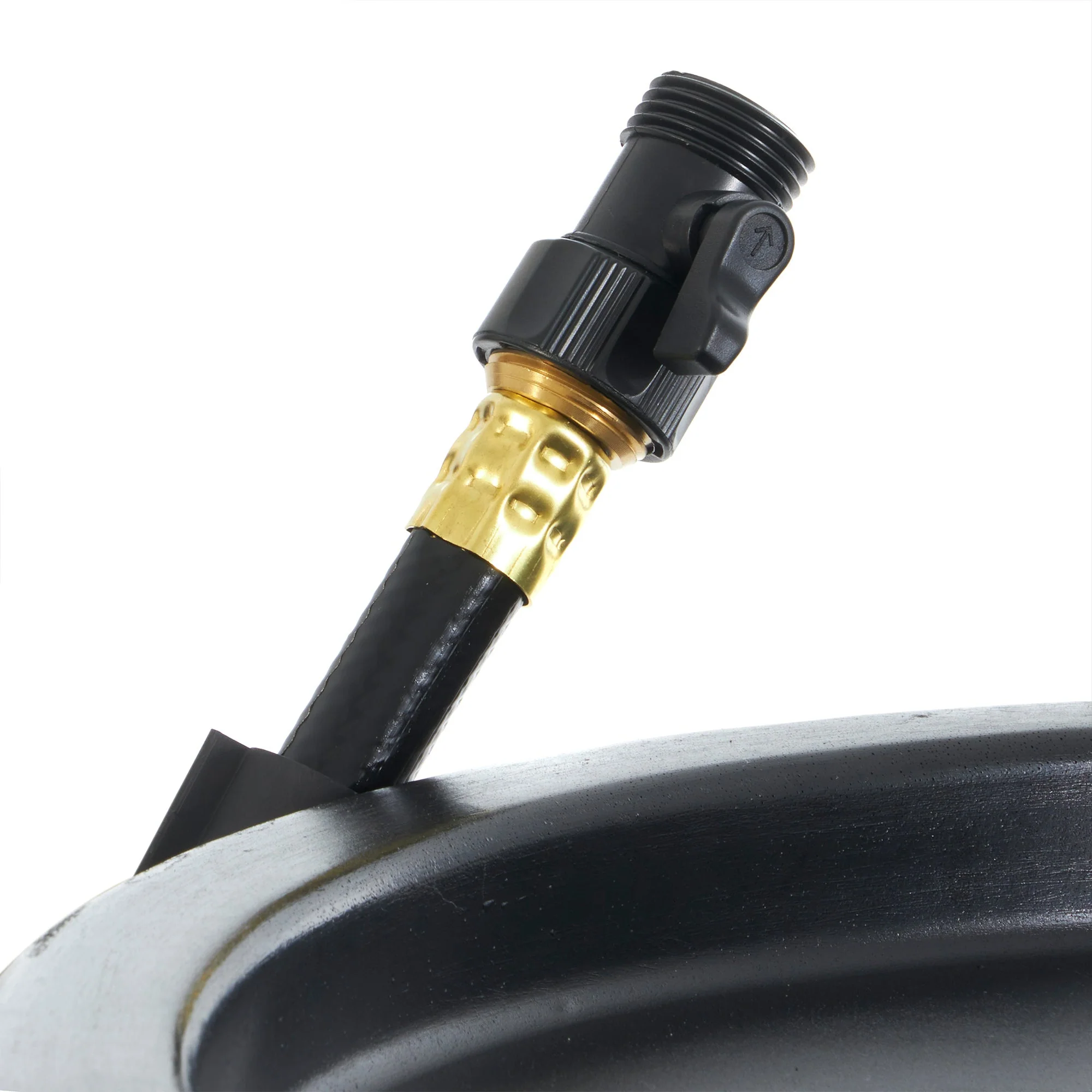 FCMP Outdoor RC45 45 Gallon Outdoor Rain Water Catcher Barrel Container, Black - Image 8
