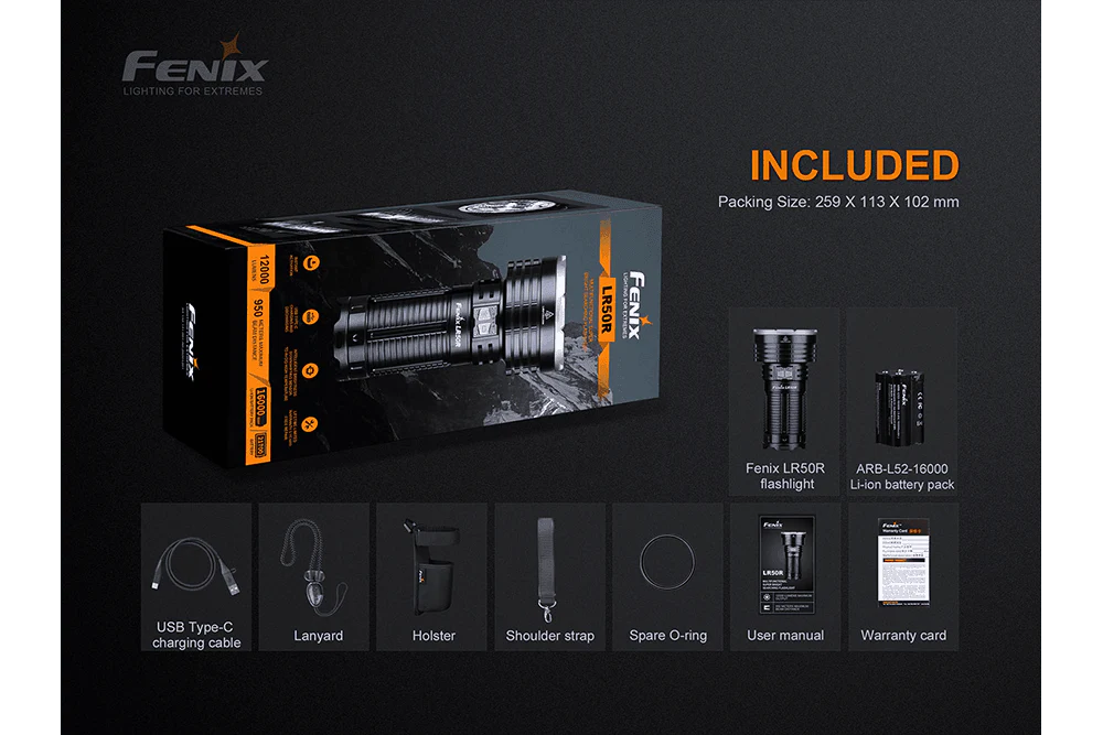 Fenix LR50R Multifunctional LED Search Light - 12000 Lumens - Image 17