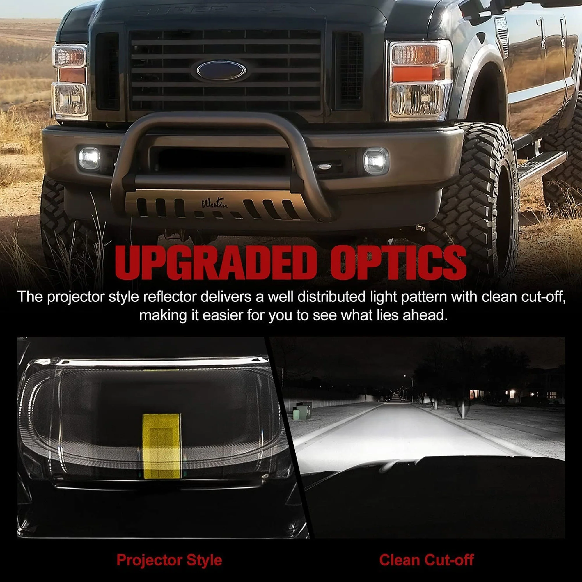 Fieryred LED Fog Light, Compatible with F250, F350, and F450, Front Placement - Image 4