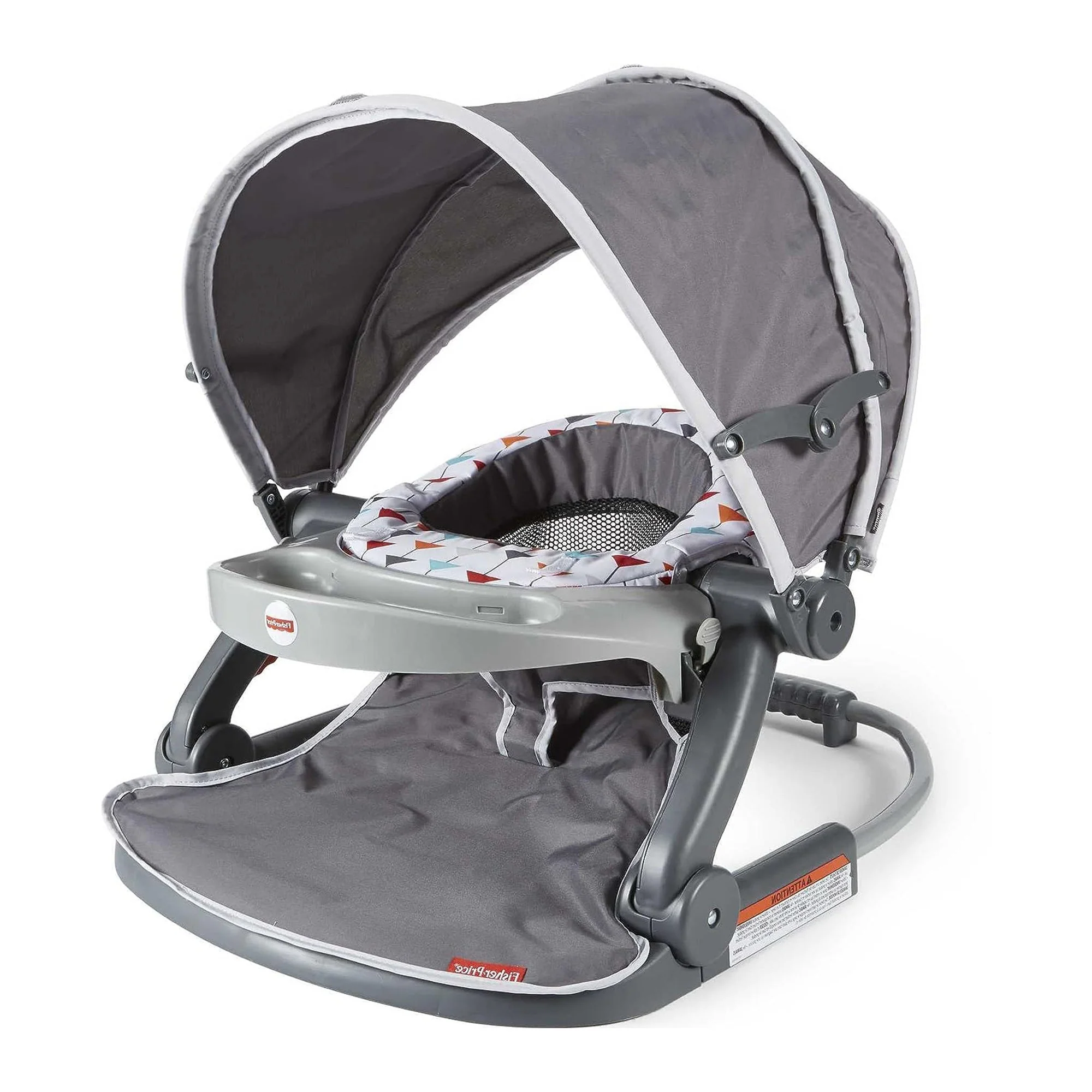 Fisher-Price Foldable Baby Travel Chair On The Go Sit Me Up Floor Seat w/Canopy - Image 9