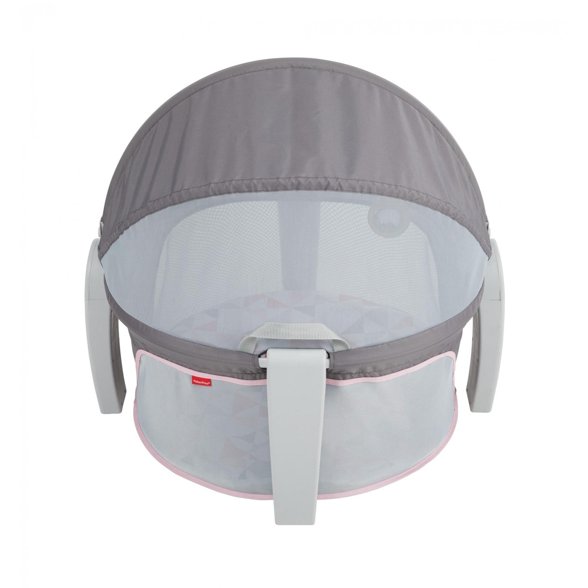 Fisher Price On the Go Portable Baby Beach Travel Dome with Sun Canopy, Gray - Image 4