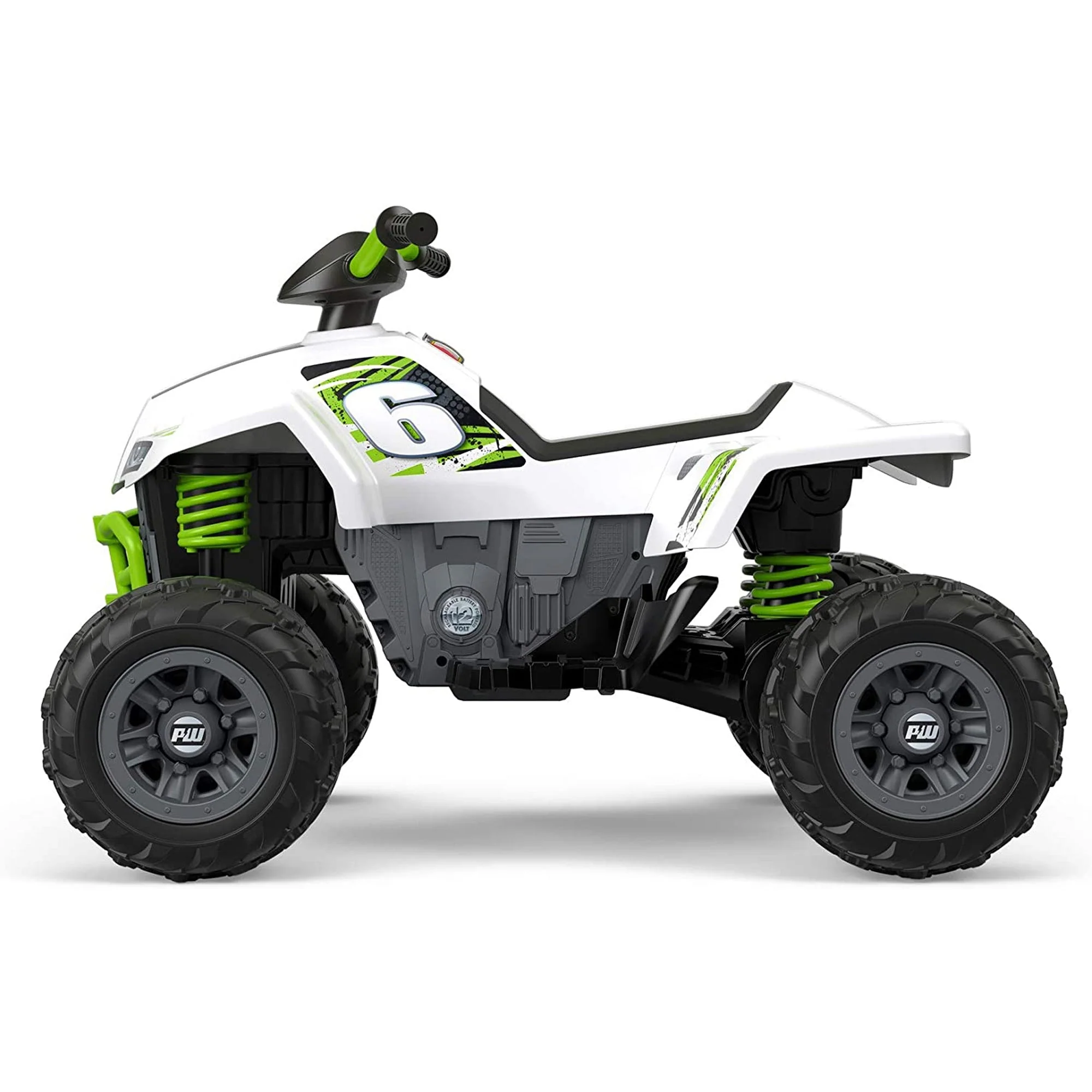 Fisher Price Power Wheels Battery Powered Electric Kids Car ATV Ride Toy, Green - Image 4