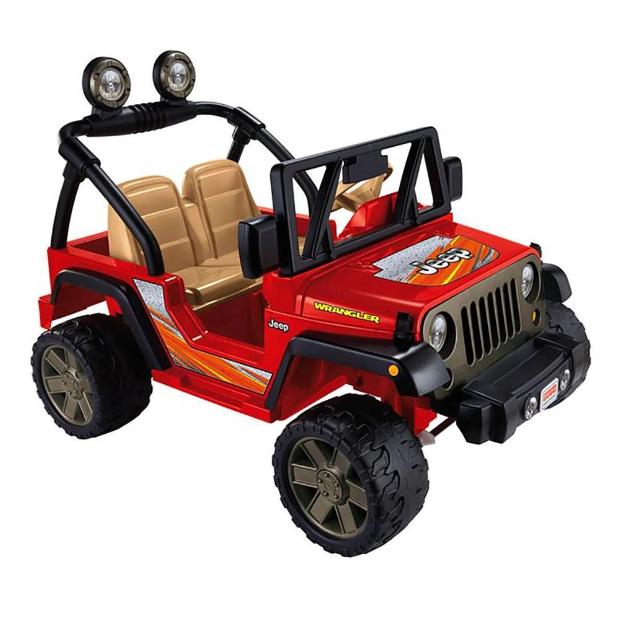 Fisher Price Power Wheels Realistic Jeep Wrangler 2 Seat Kid's Ride On Car, Red - Image 5