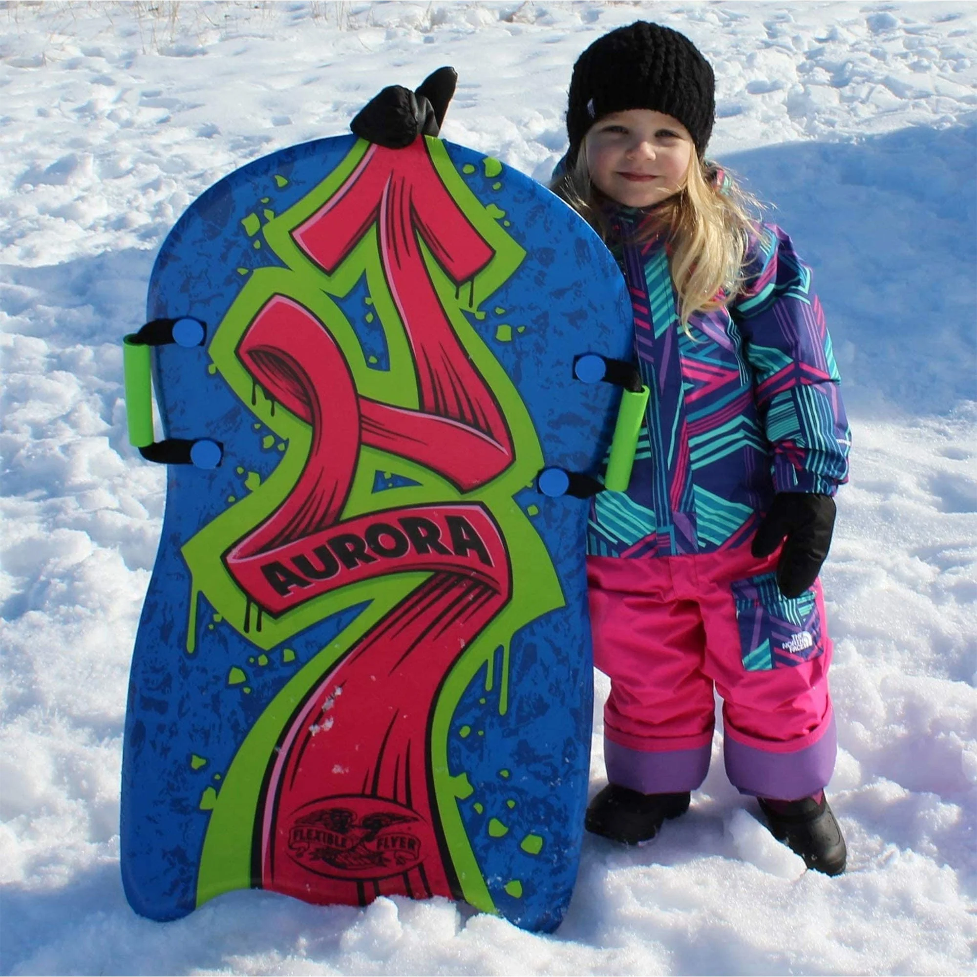 Flexible Flyer Aurora 36 Inch Foam Slider Snow Sled for Kids and Adults (3 Pack) - Image 5