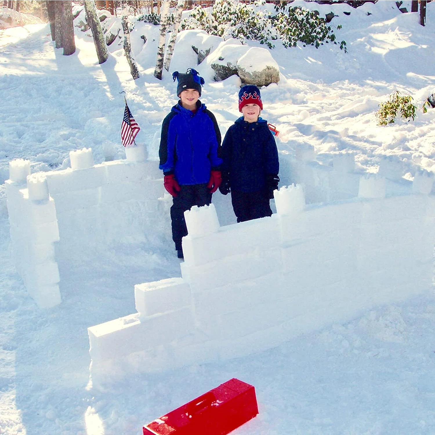 Flexible Flyer Snow Castle Kit 3 Pc Winter Snow and Beach Sand Fort Building Set - Image 8
