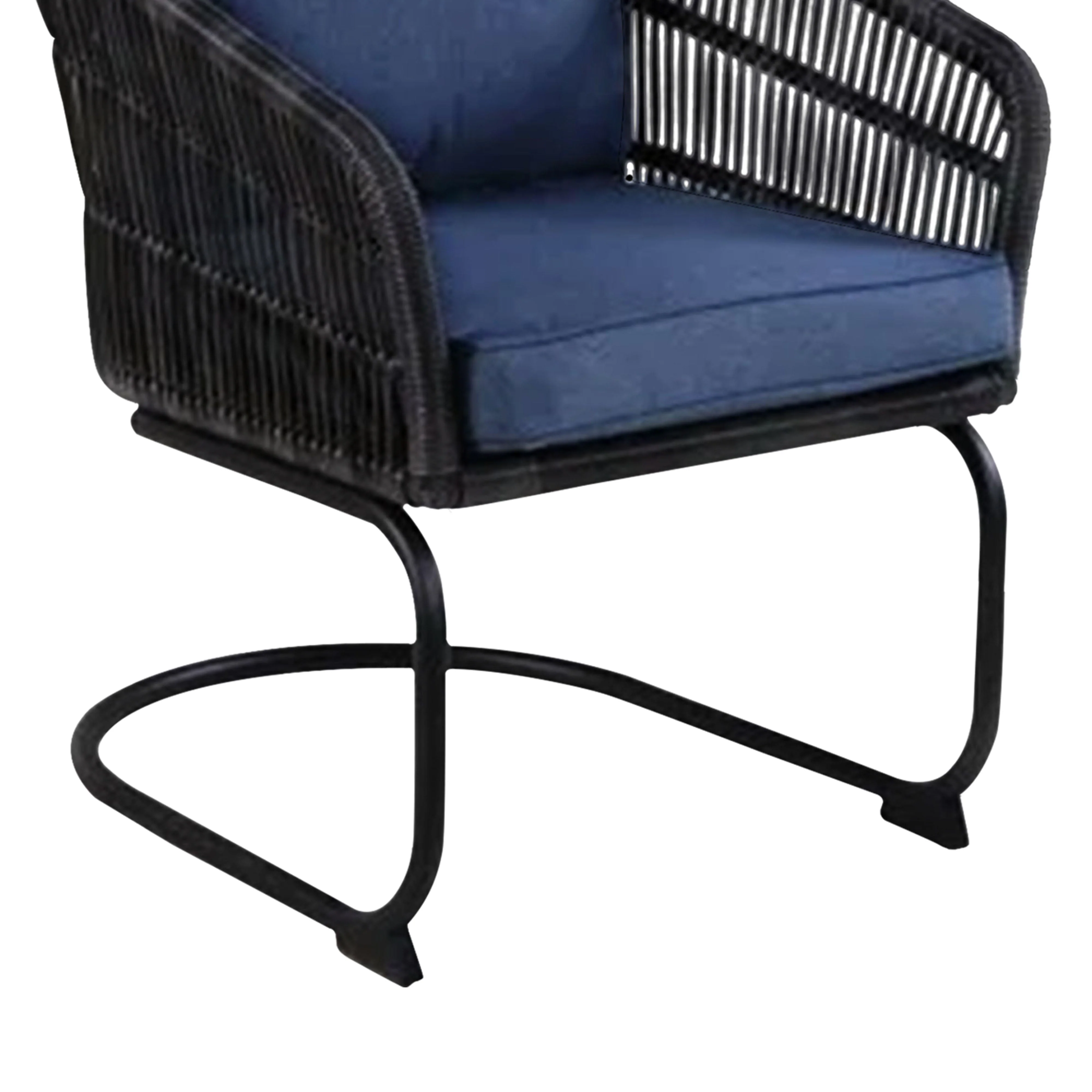 Four Seasons Courtyard Adelaide Set of 2 C Spring Cushioned Dining Chairs, Blue - Image 6