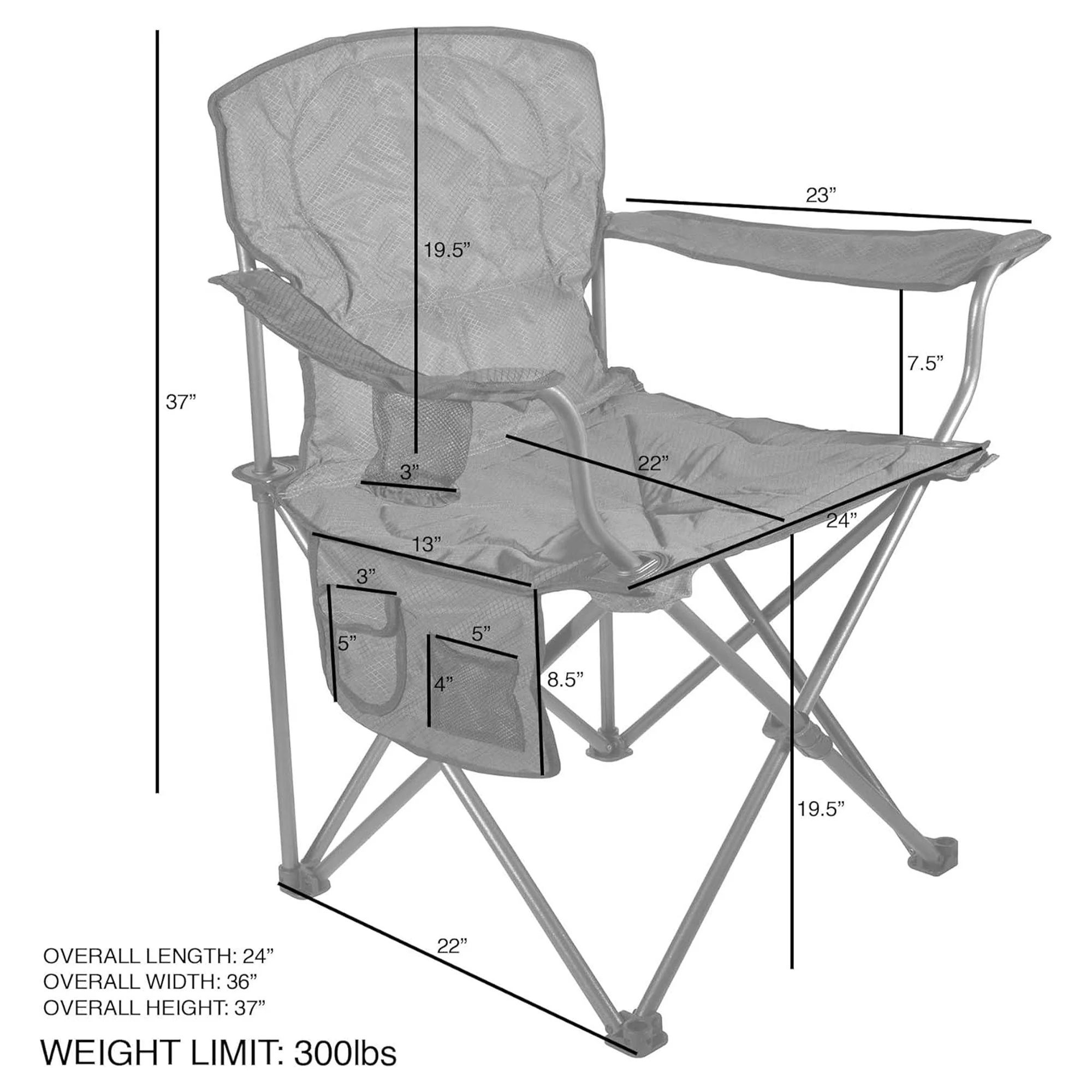 Four Seasons Courtyard Oversized Padded Seat Folding Arm Chairs, 4 Pack, Blue - Image 2