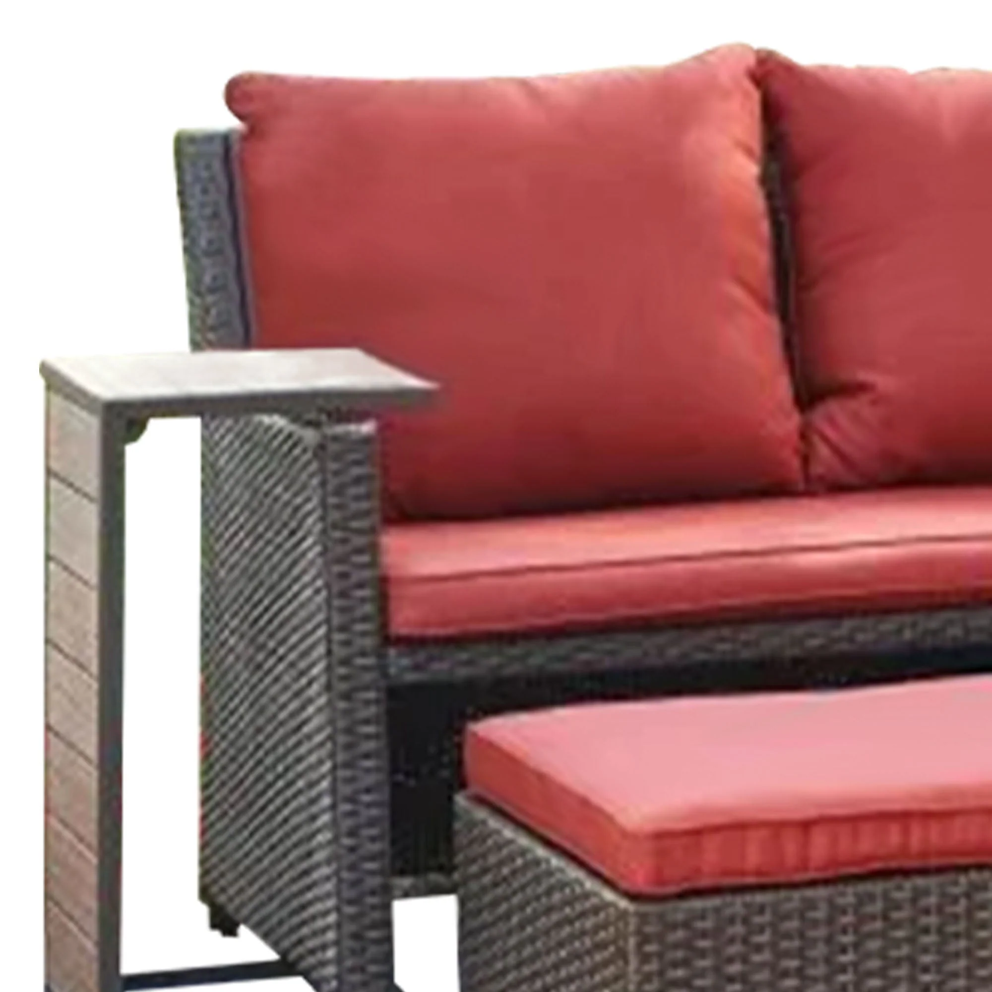 Four Seasons Courtyard Redington All-Weather 3-Piece Patio Seating Set, Red - Image 6