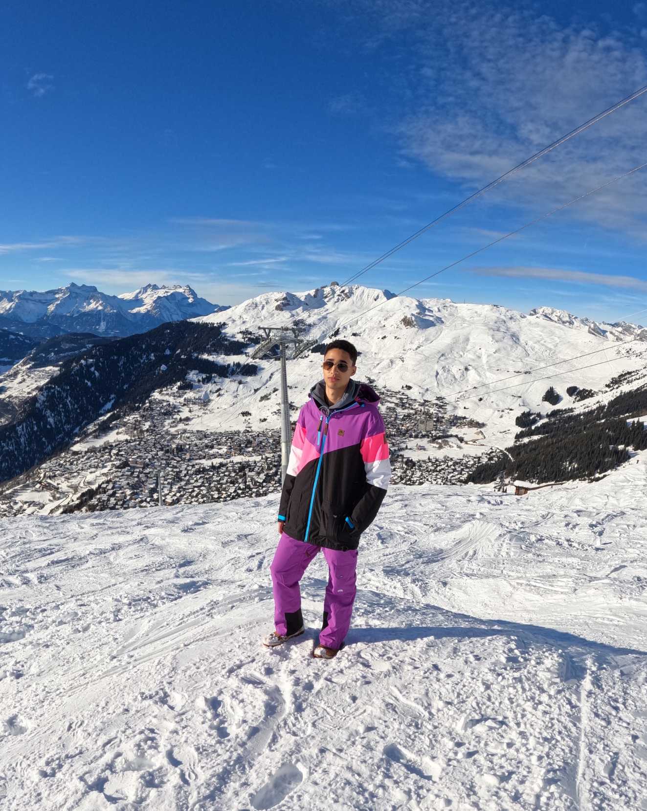 Fresh Pow Men's Ski & Snowboard Jacket - Neon Pink, Purple & Black - Image 8