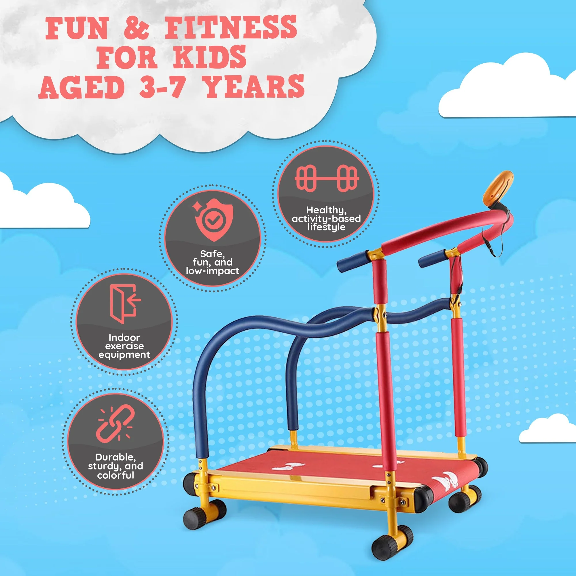 Fun & Fitness For Kids WCR-9201 Non-Motorized Children's Exercise Treadmill - Image 2