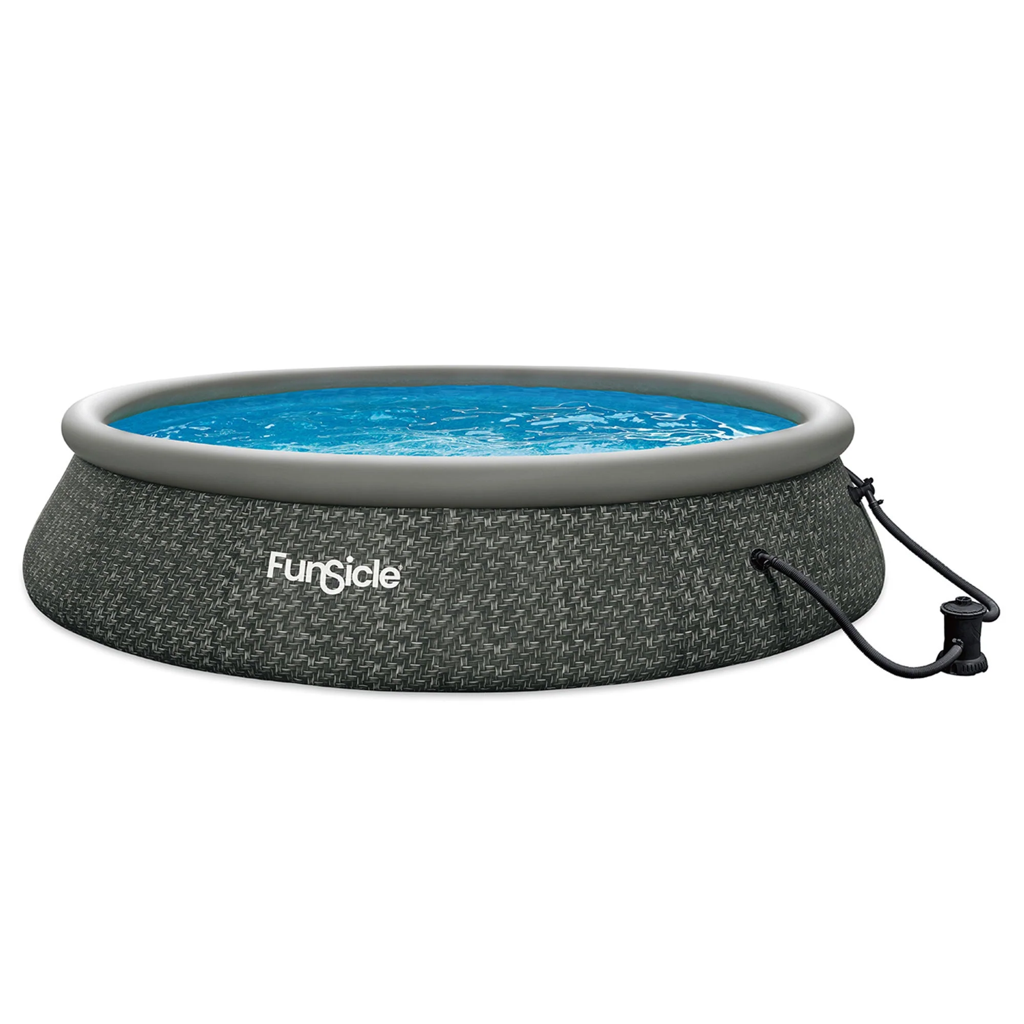 Funsicle 36” SureStep 3 Stair Pool Ladder with 15' x 36" QuickSet Ring Top Pool - Image 3