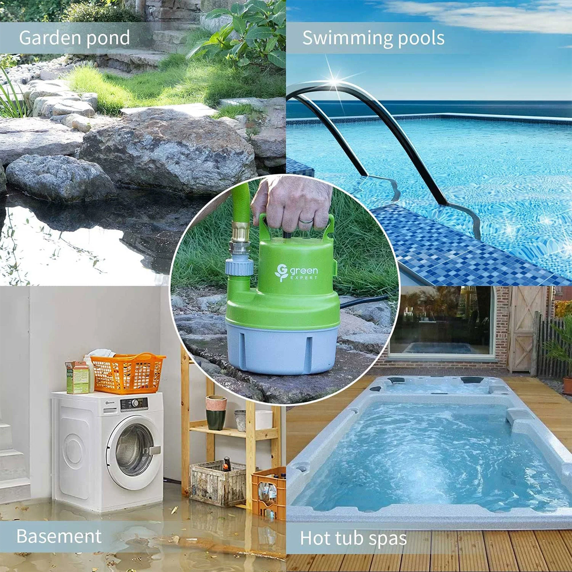 G green EXPERT 0.17 HP Submersible Utility Pump for Household Water Removal - Image 2