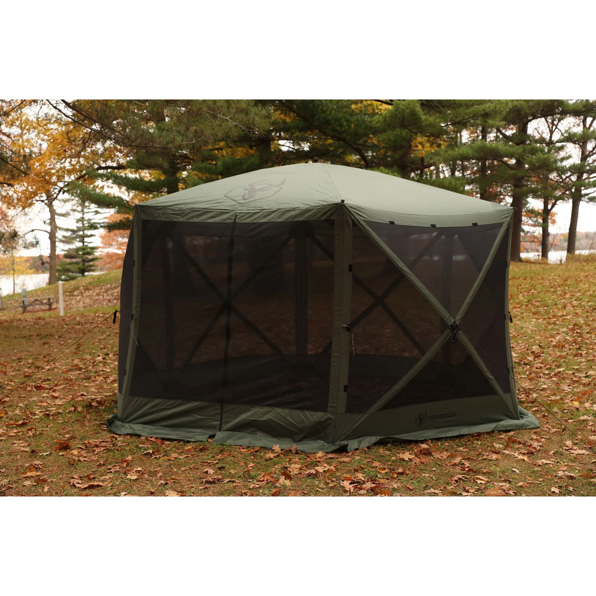Gazelle GG601GR Pop Up Portable 8 Person Camping Gazebo Day Tent w/ Mesh Windows - Image 8