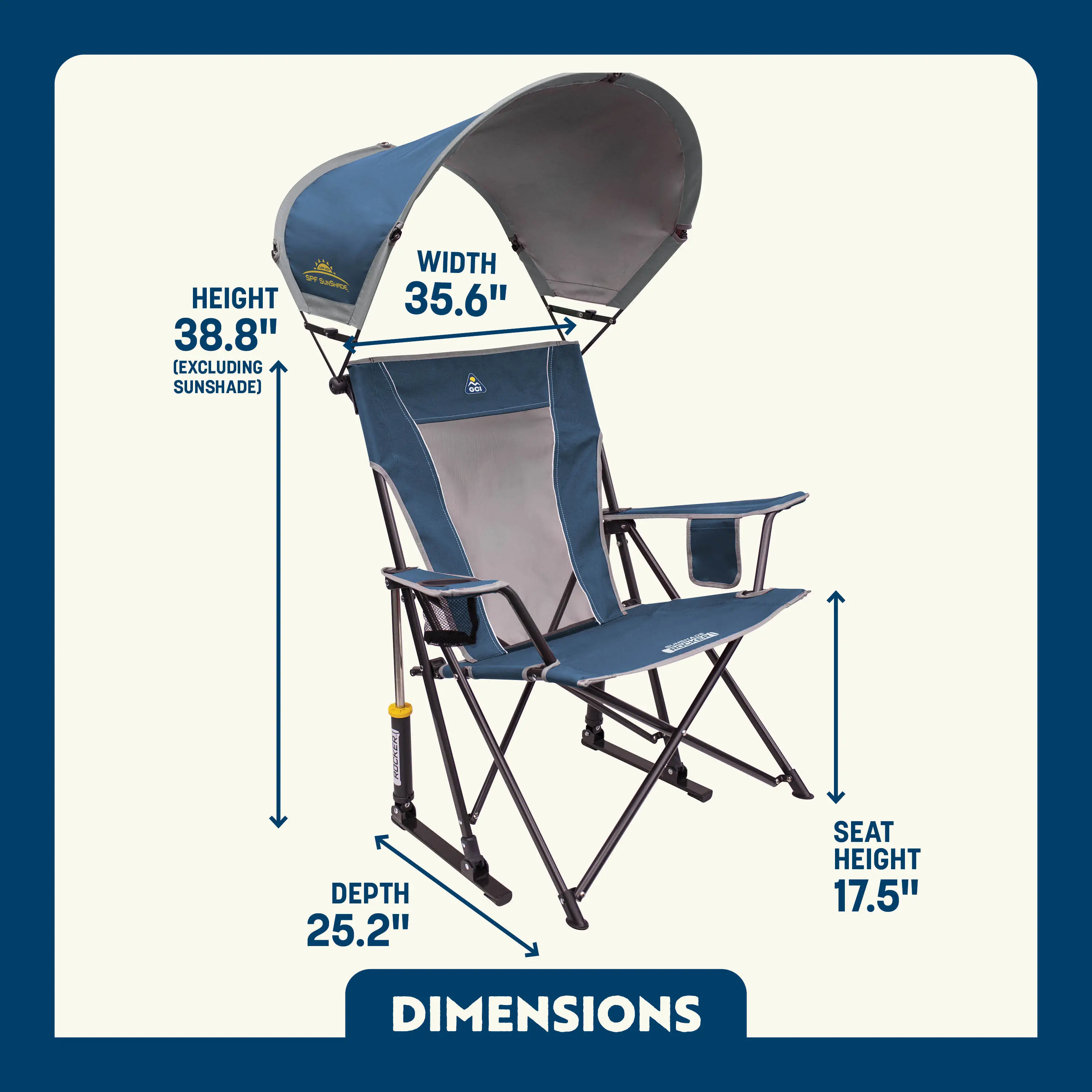 GCI Outdoor SunShade Rocker - Case Pack Bundle - Image 8