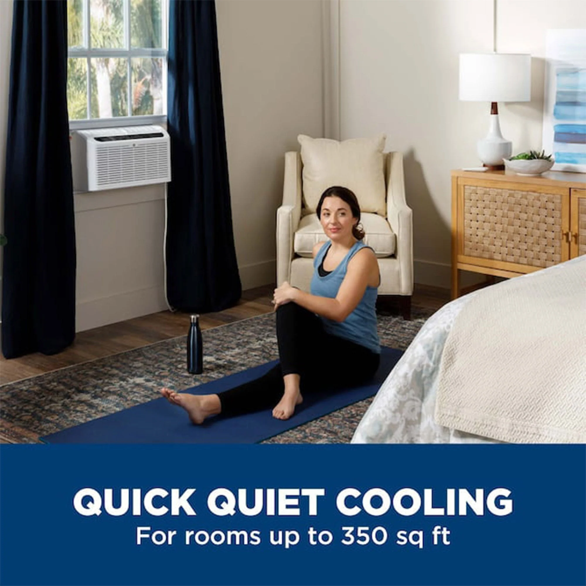 GE 8,000 BTU Ultra Quiet Window Air Conditioner for Medium Rooms Up To 350 Sq Ft - Image 4