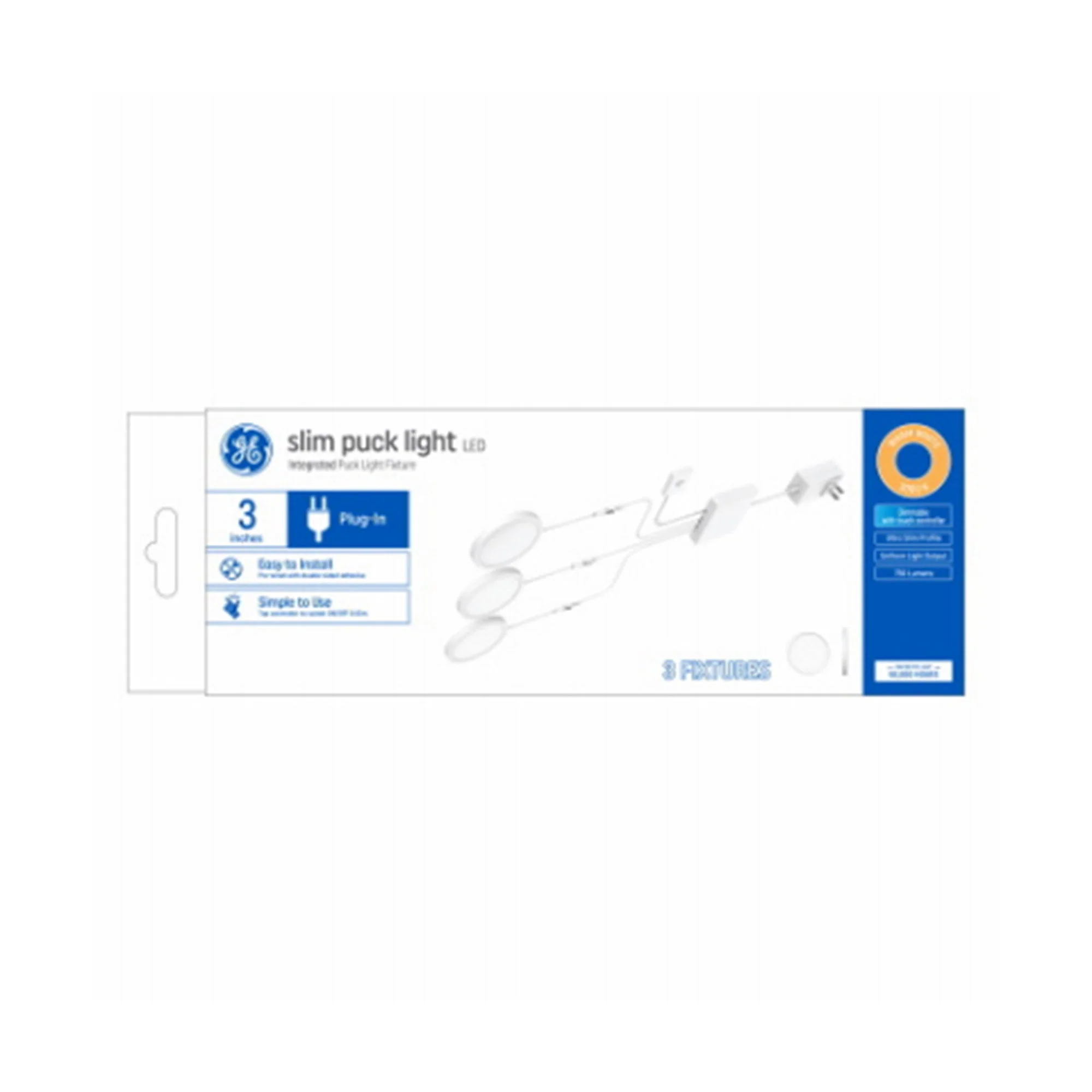 GE LED Plug In Slim Puck Light with Plastic Housing for Under Counter Fixtures - Image 2