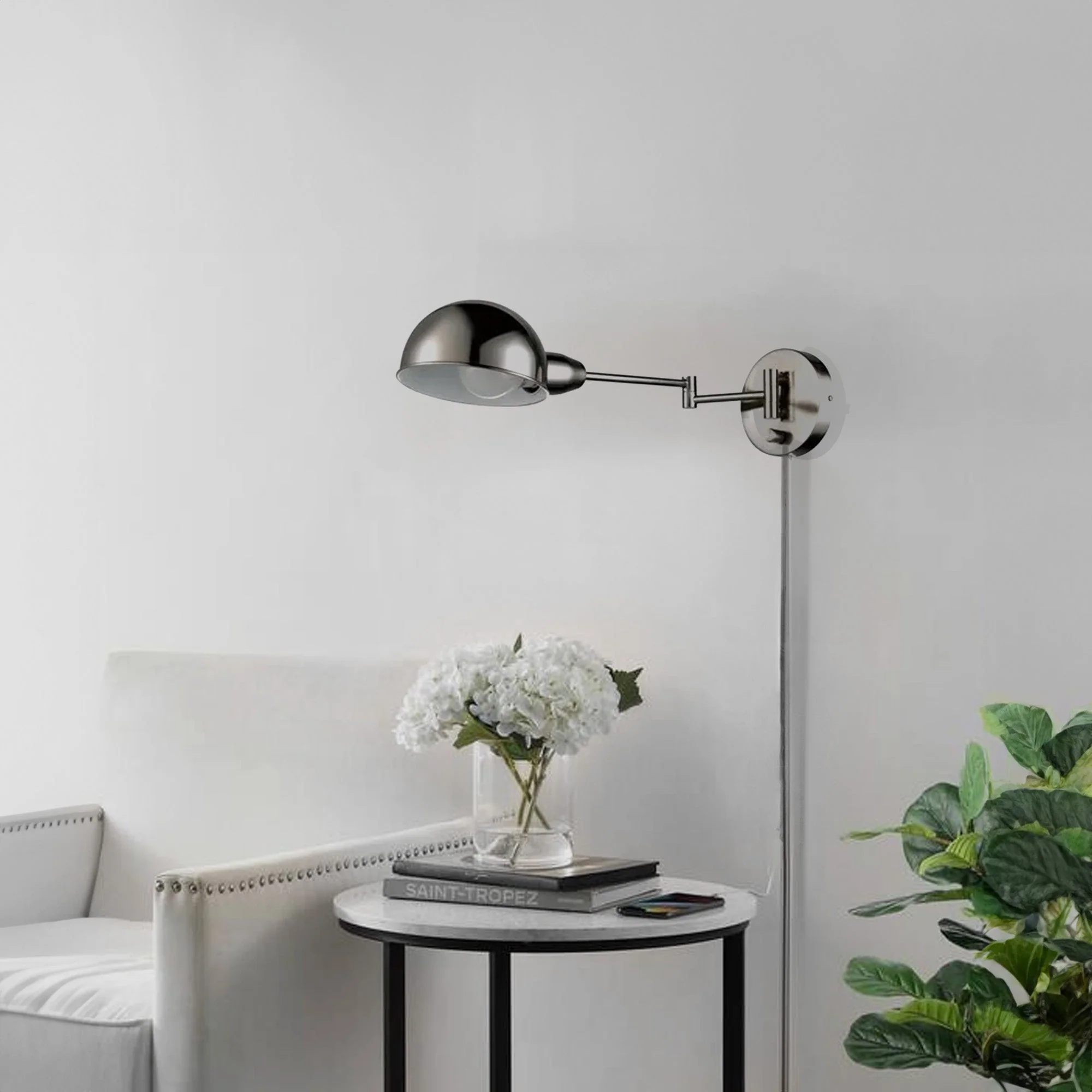 Globe Electric LED Pharmacy Wall Sconce with Steel Finish and Extendable Arm - Image 4