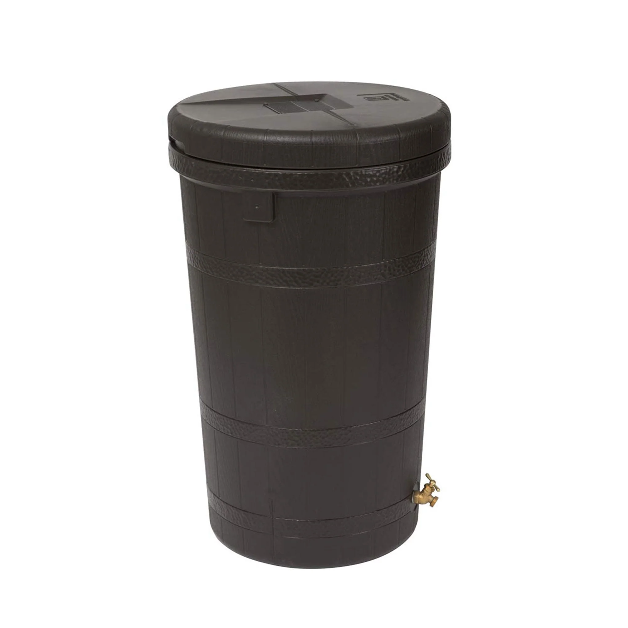 Good Ideas Aspen 50 Gal Rain Barrel Rain Collector Saver w/Brass Spigot (3 Pack) - Image 2