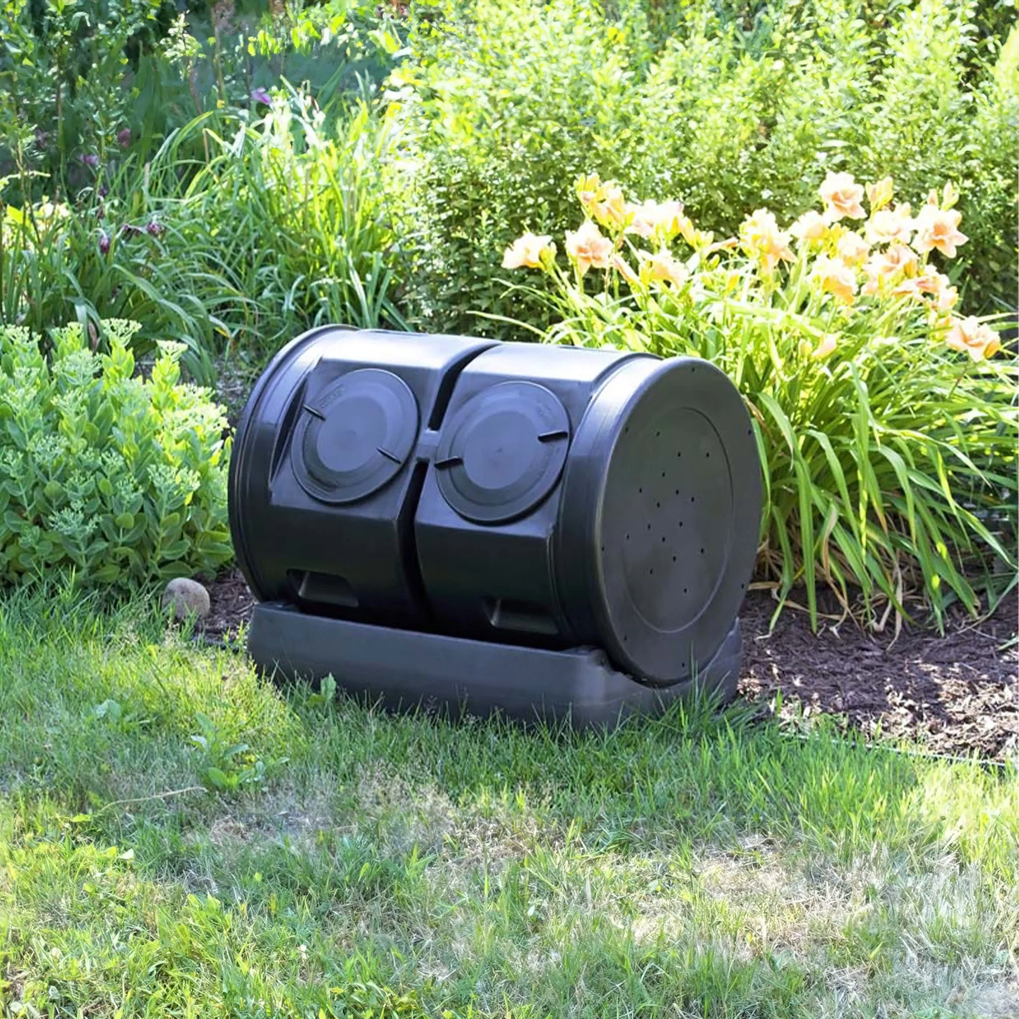 Good Ideas Compost Wizard Jr Outdoor Garden Compost Bin Container, Black - Image 4
