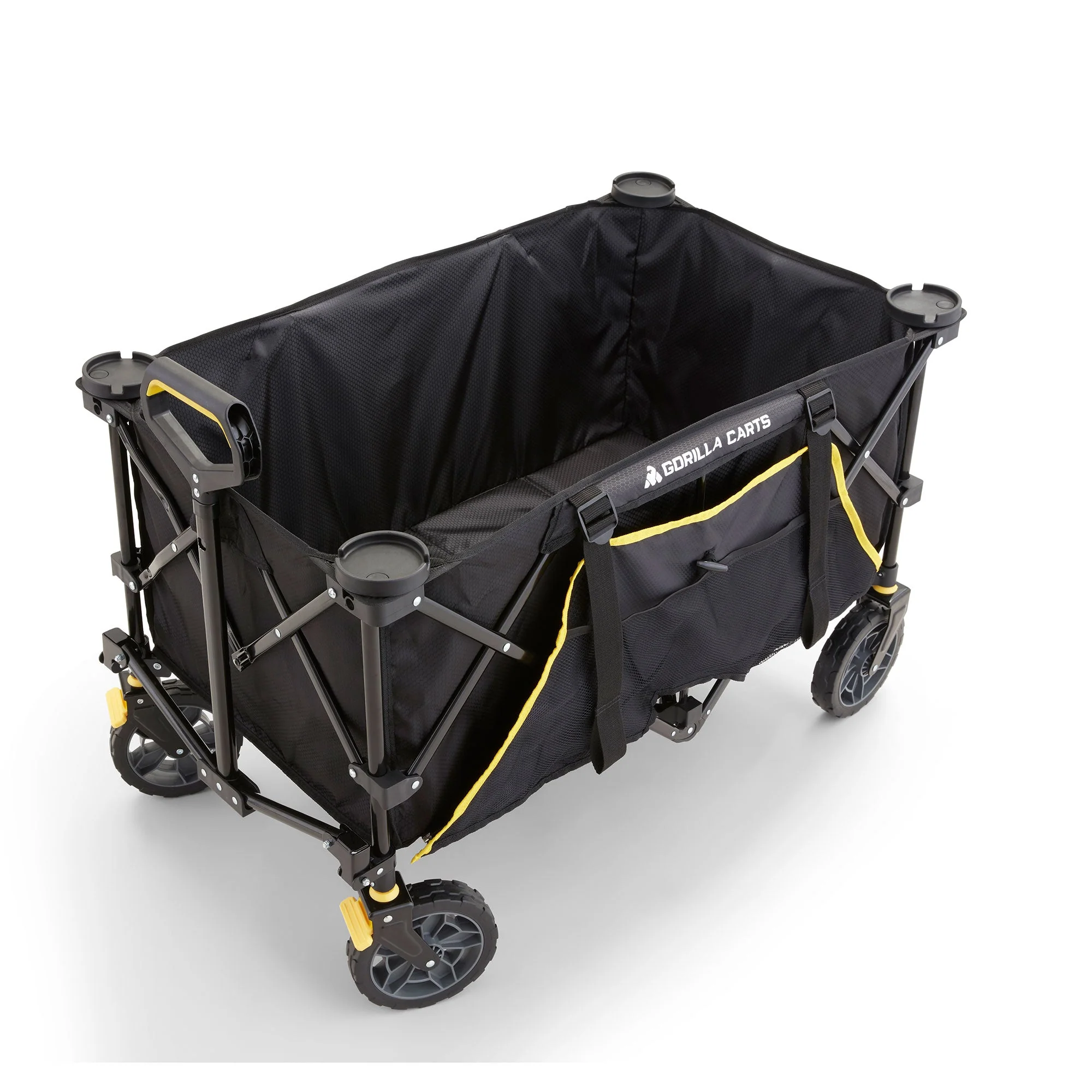 Gorilla Carts 7 Cu Ft Collapsible Utility Wagon,Oversize Bed, Black (4 Pack) - Image 8