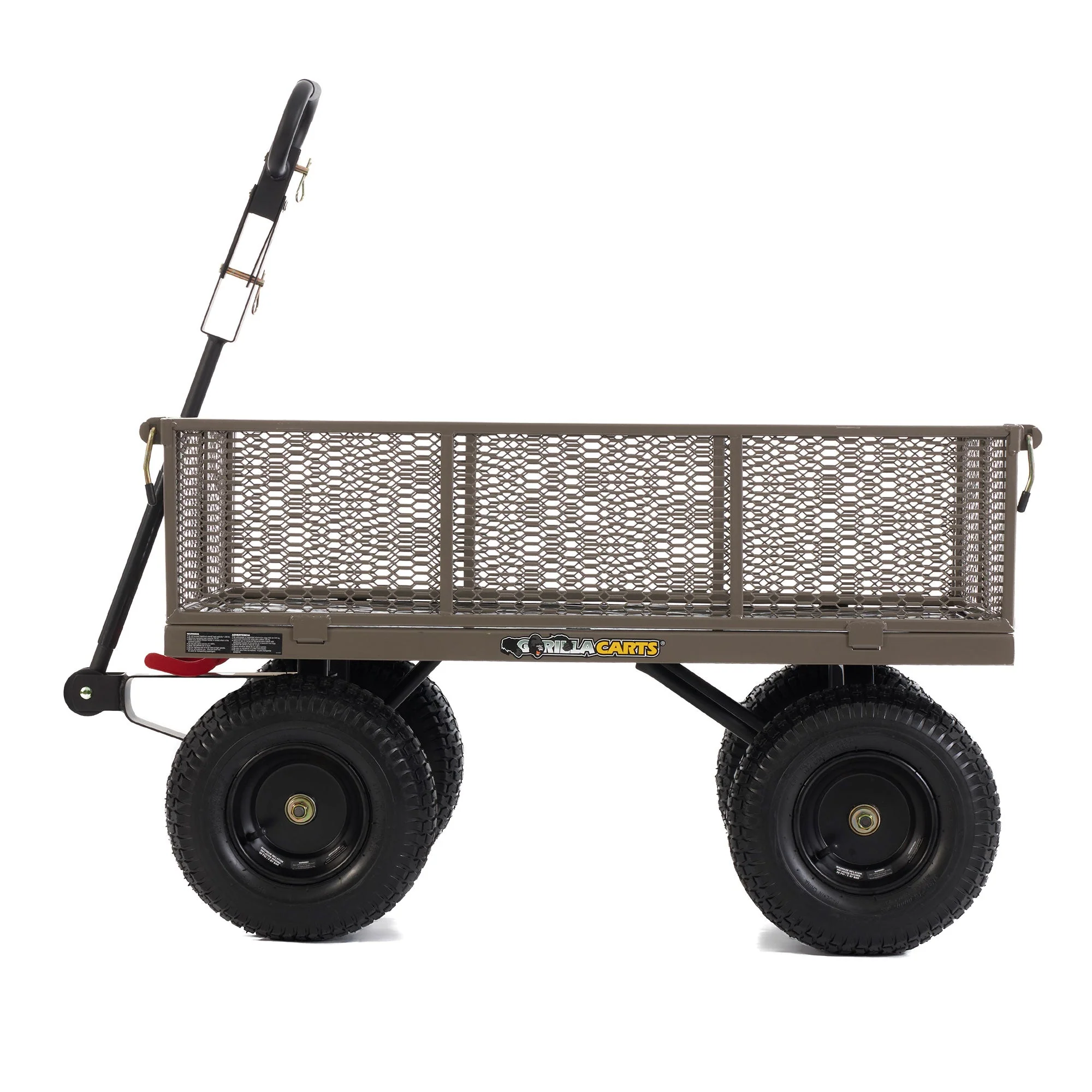 Gorilla Carts Steel Dump Cart Garden Beach Wagon, 1,200 Pound Capacity, Gray - Image 3